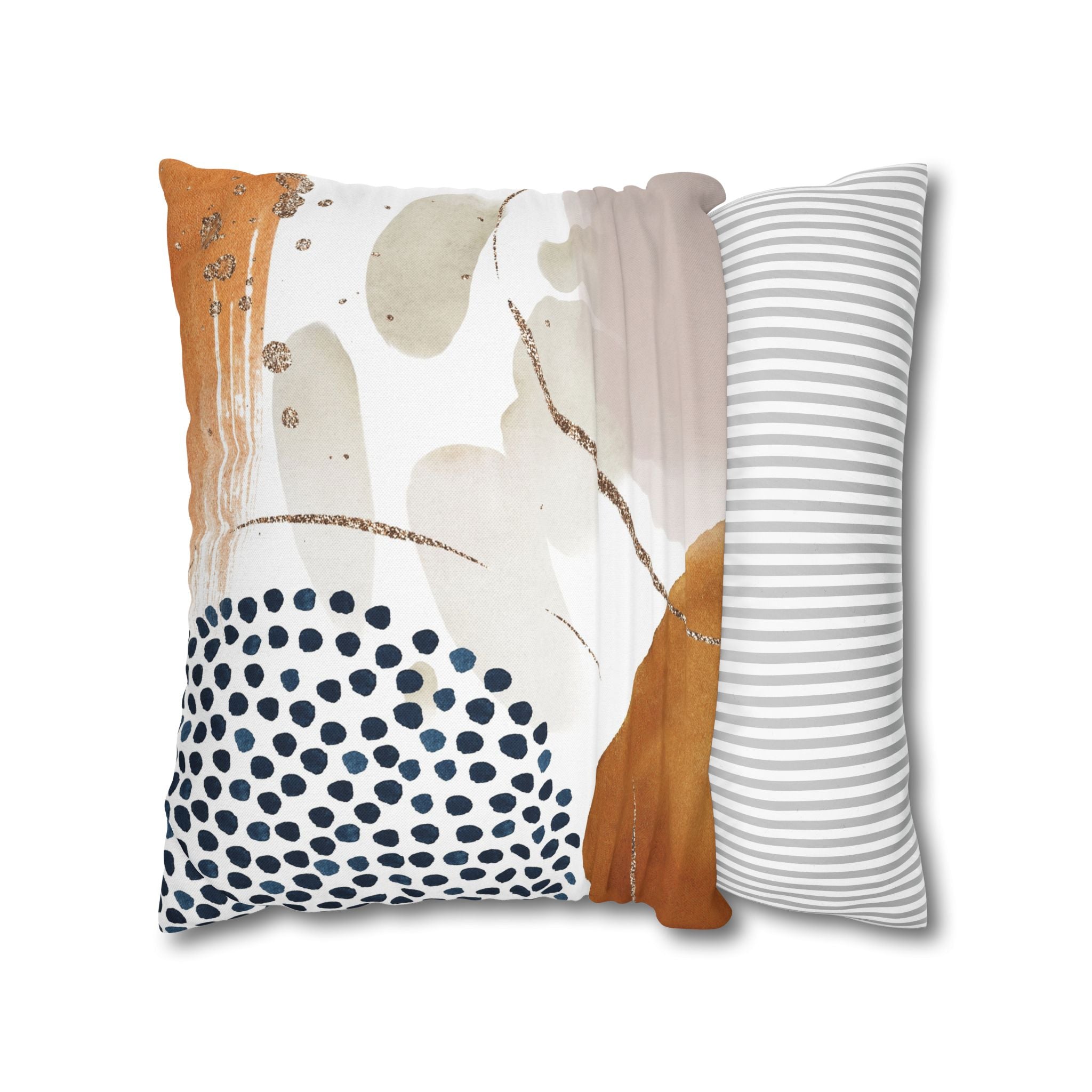 Abstract Throw Pillow Cover, Neutral Modern Organic Decor Cushion
