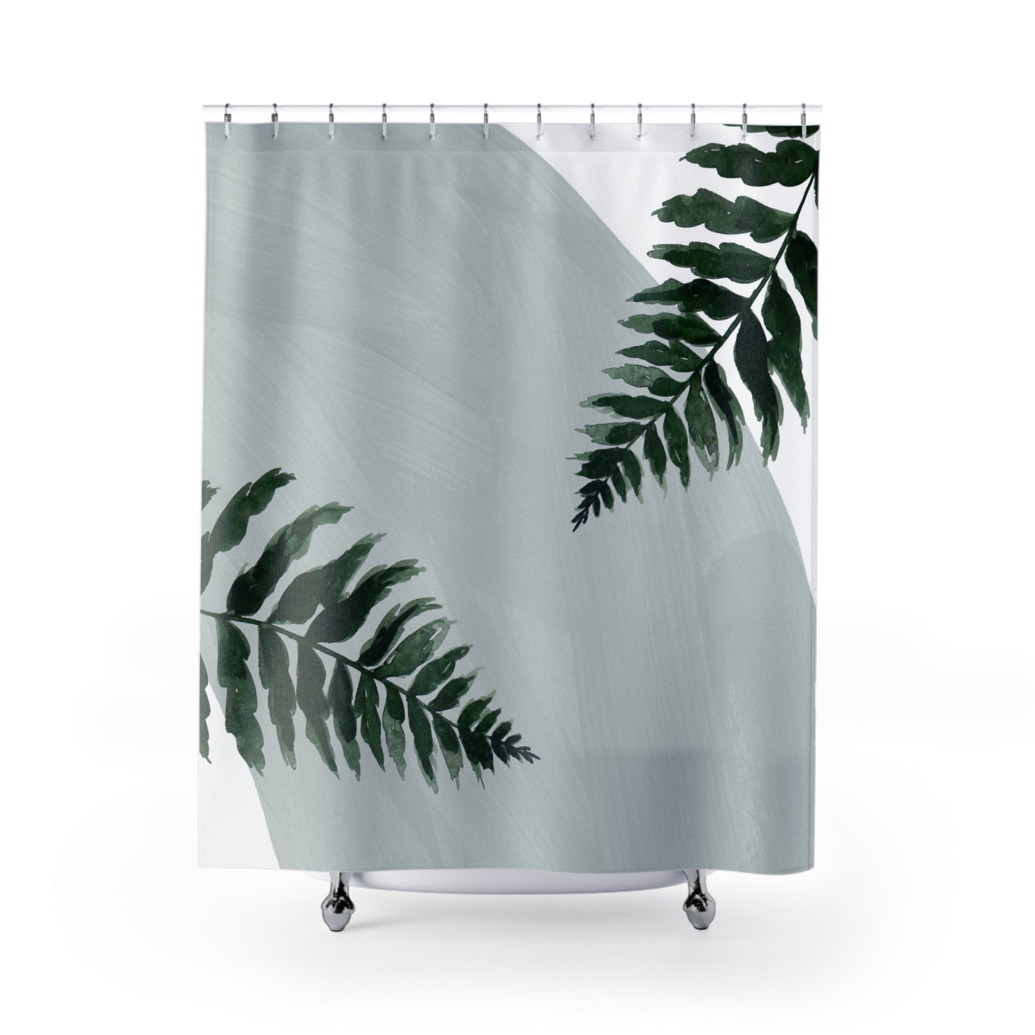 modern boho fabric shower curtain