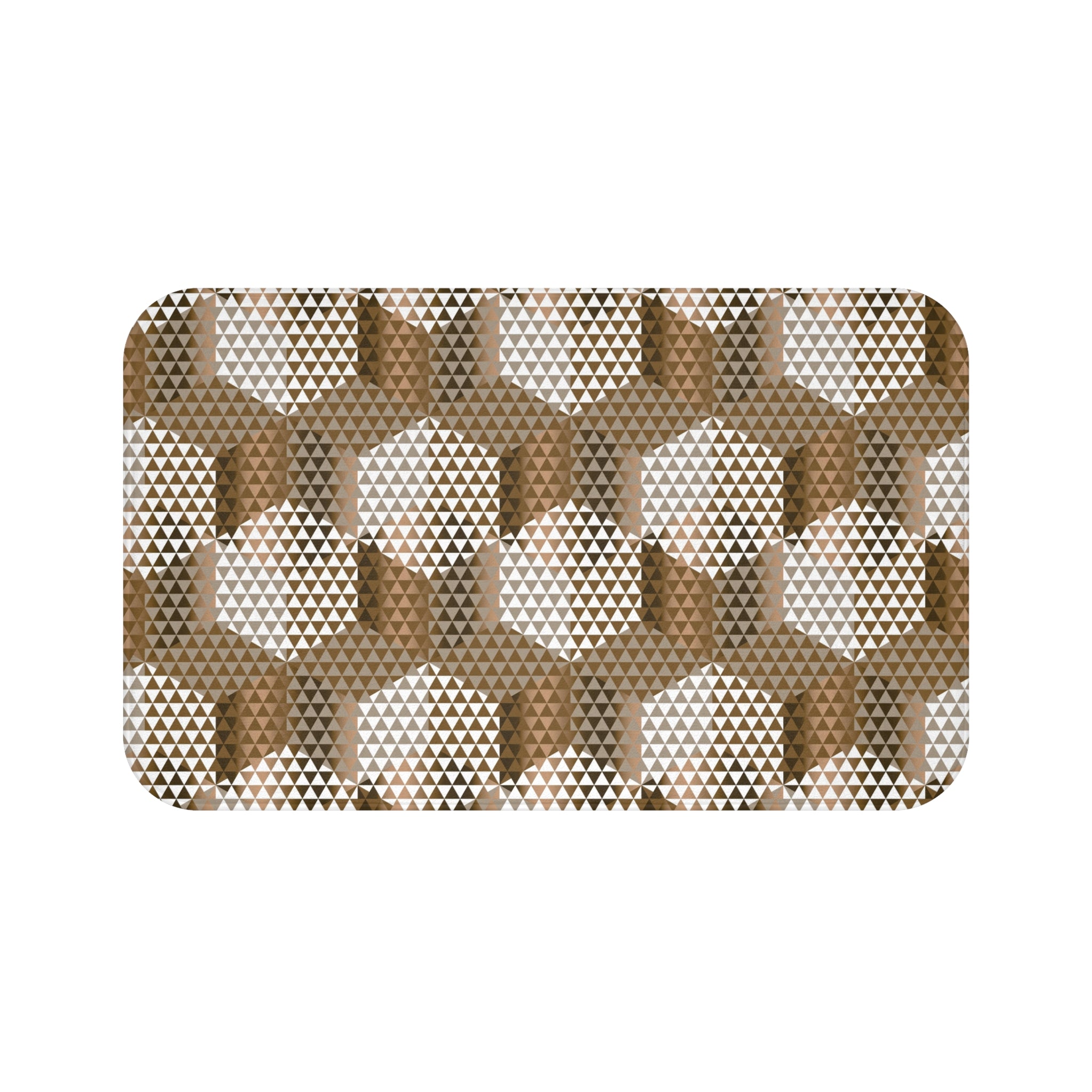Art Deco Bath Mat | Taupe Geometric Kitchen Mat