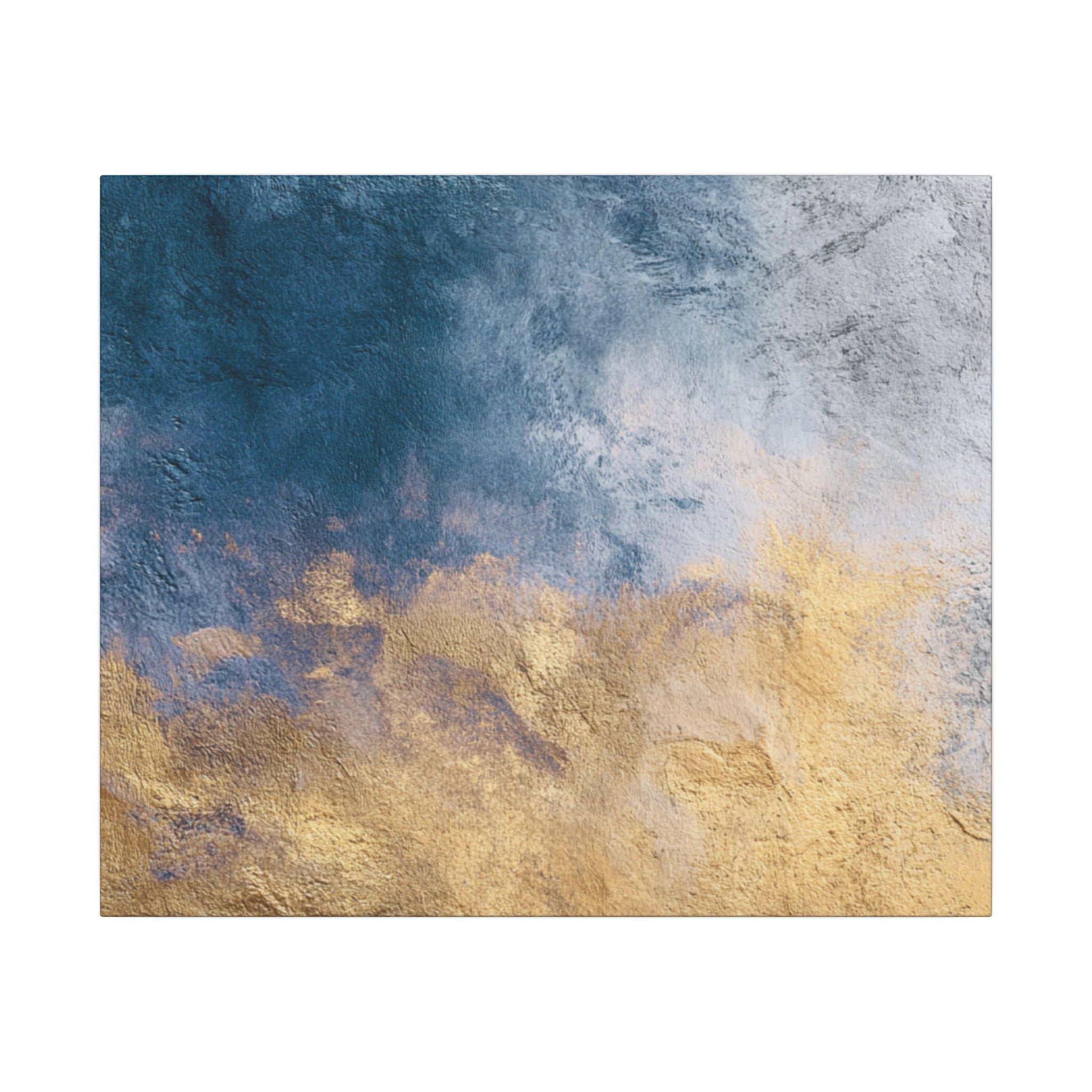 Abstract Neutral Wall Art Print | Boho Earthy Home Decor | Blue, Muted Gold Modern Organic Art
