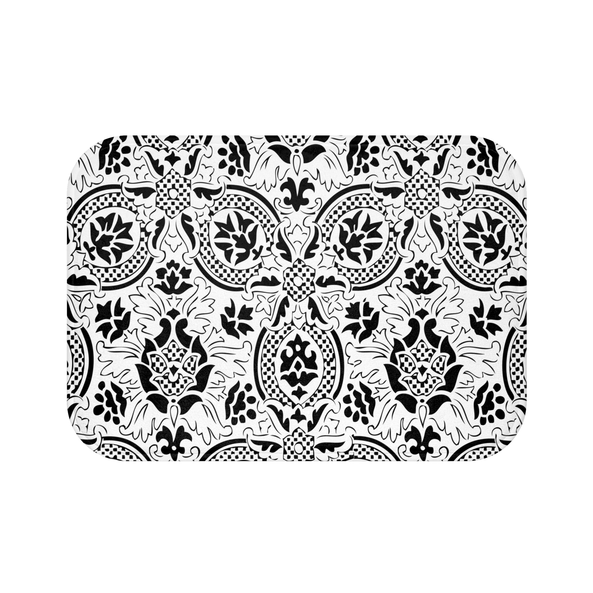 Bath, Kitchen Mat | Black White, Art Deco, Nouveau