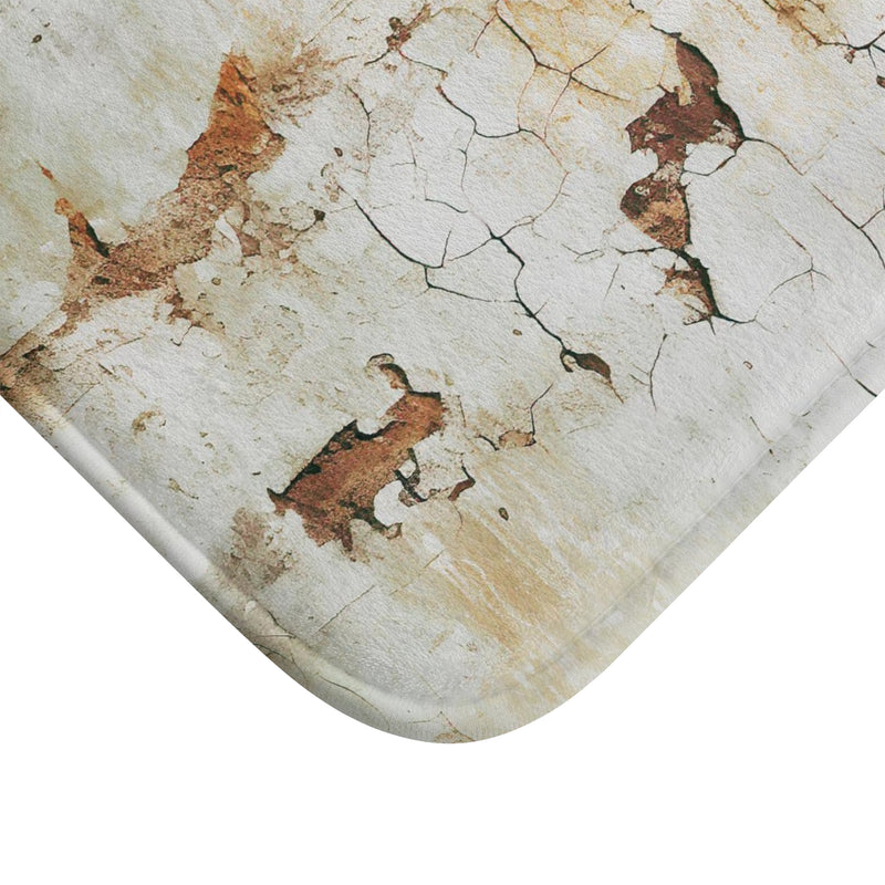 Rustic Boho Bath Mat, Kitchen Mat | Wooden Fade Print