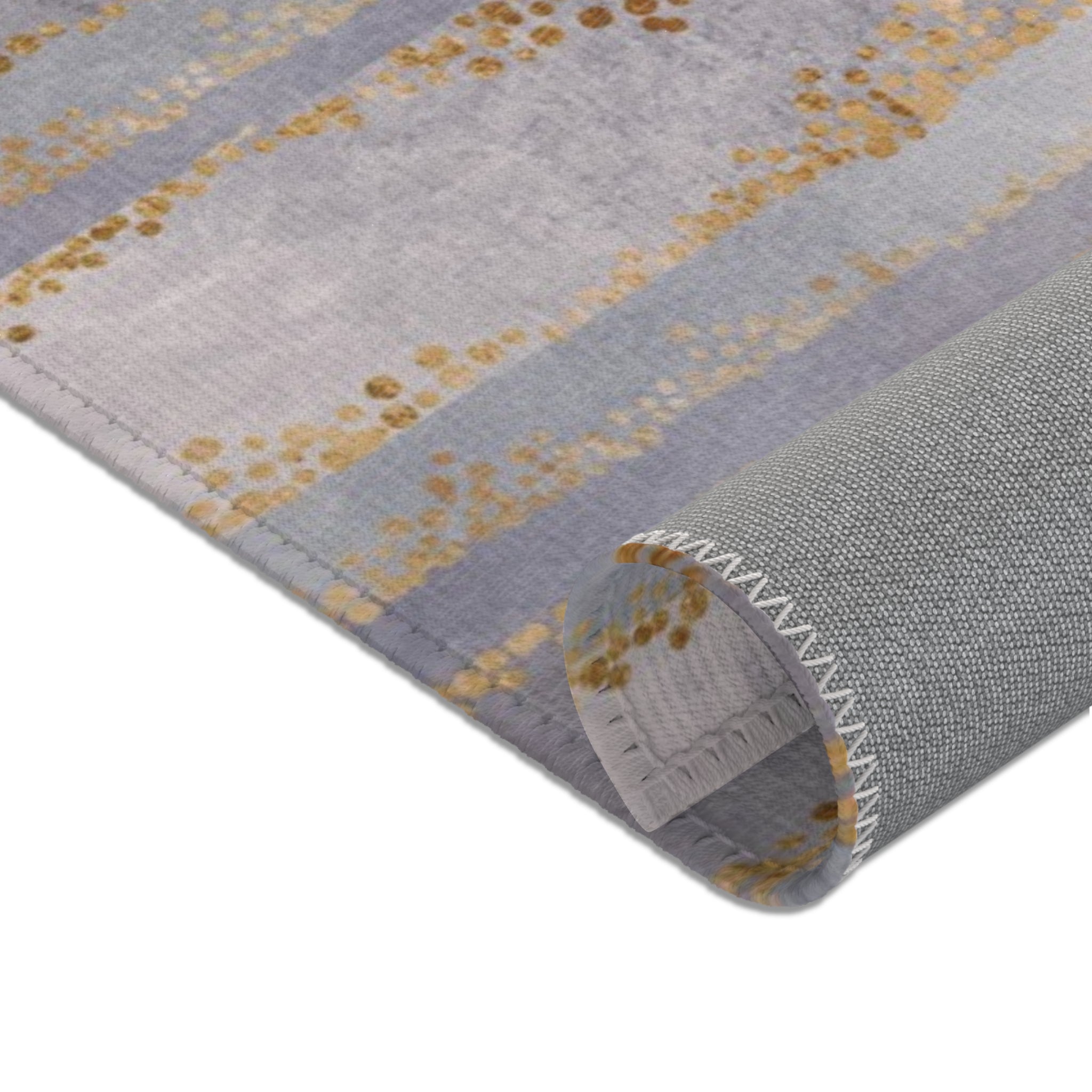 Boho Area Rug | Grey, Muted Gold Beige