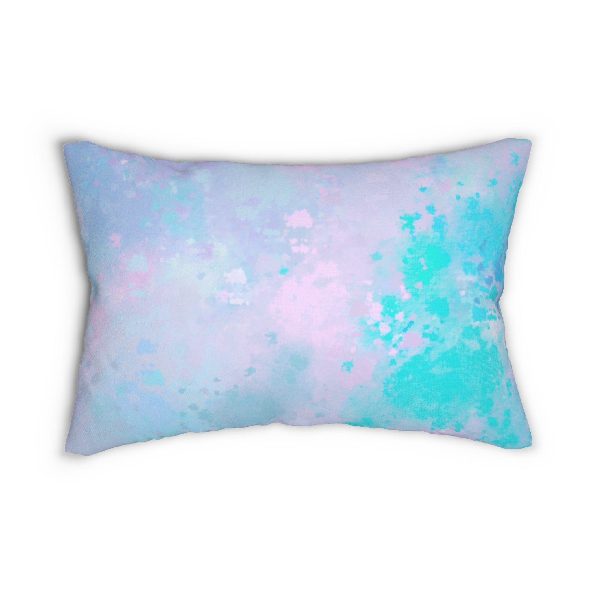 Pastel Colorful Lumbar Pillow | Pink Blue, Turquoise