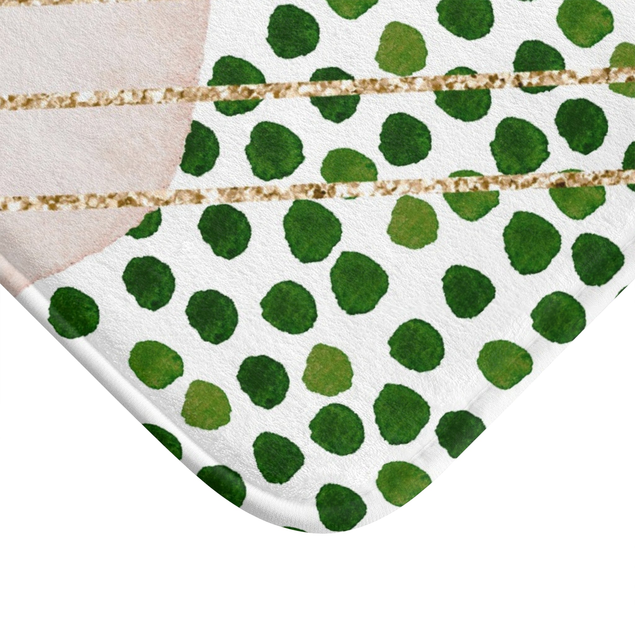 Abstract Bath Mat | Sage Green, Blush Cream Beige Kitchen Mat