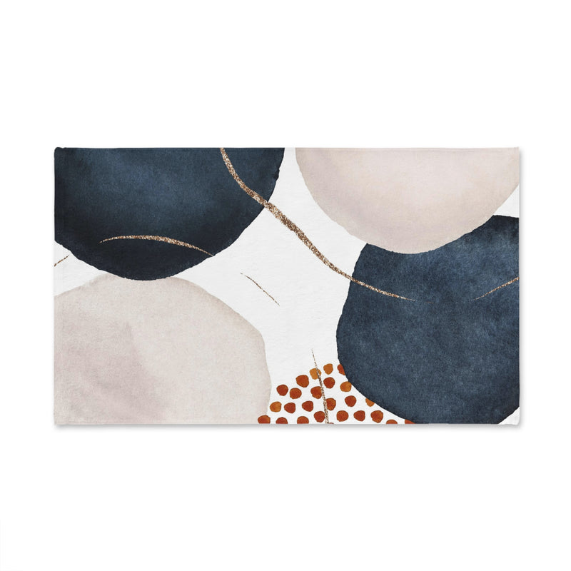 Abstract Kitchen, Bath Hand Towel | Navy Blue, Cream Rust