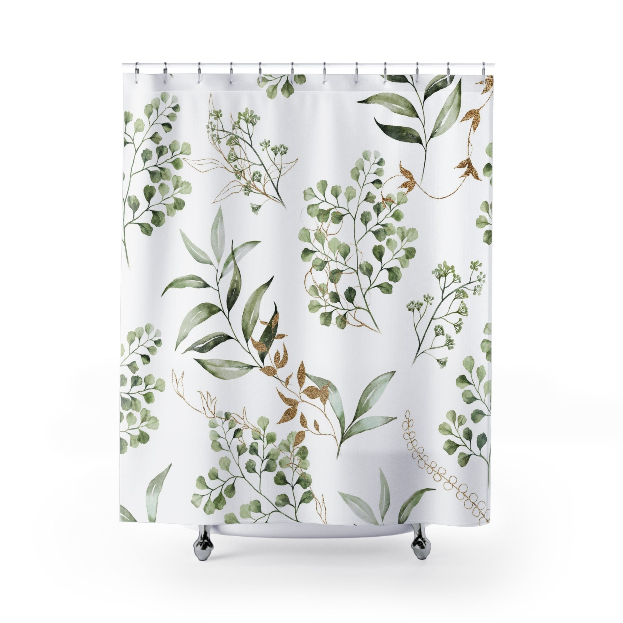 modern boho fabric shower curtain