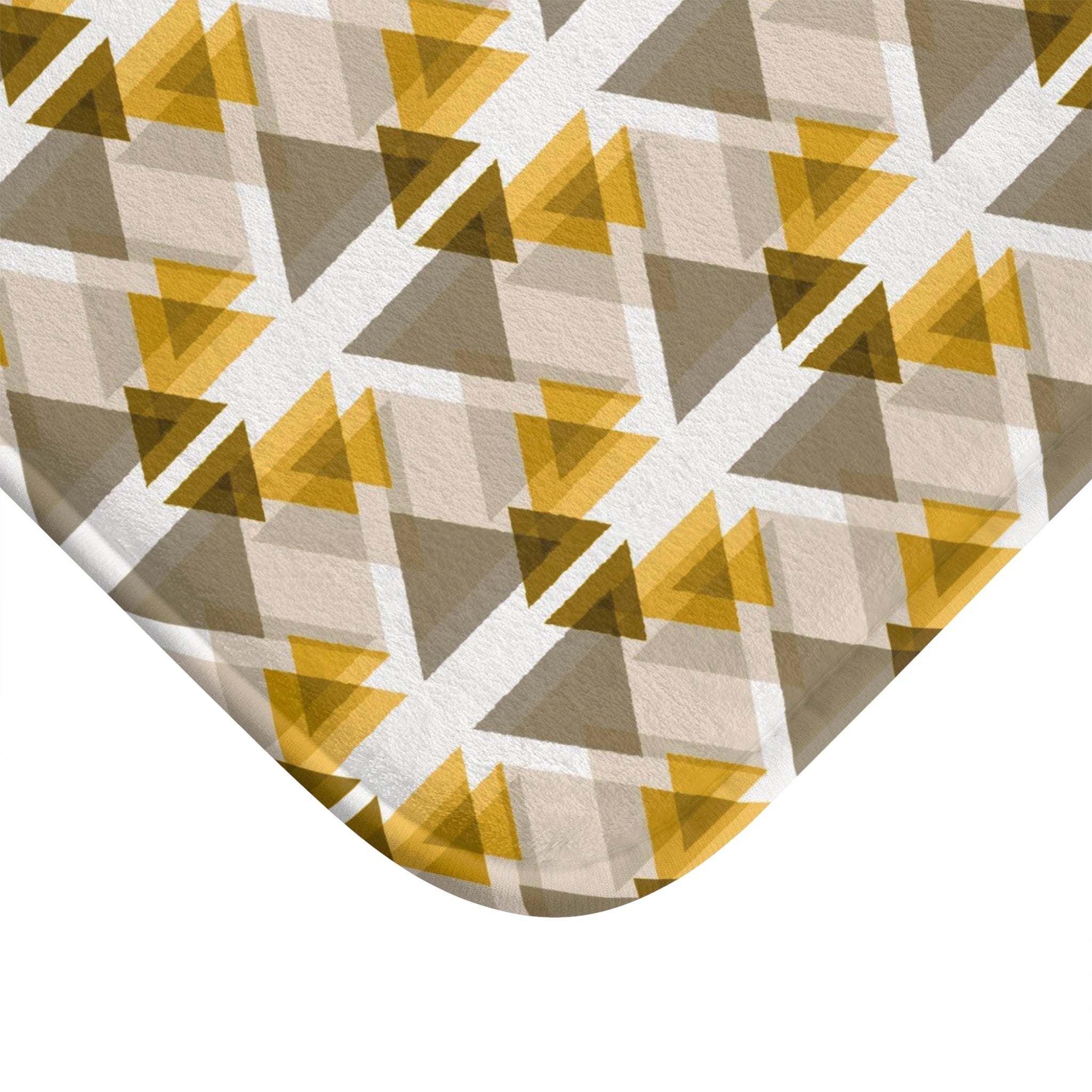 Geometric Bath Mat | Yellow Grey Kitchen Mat