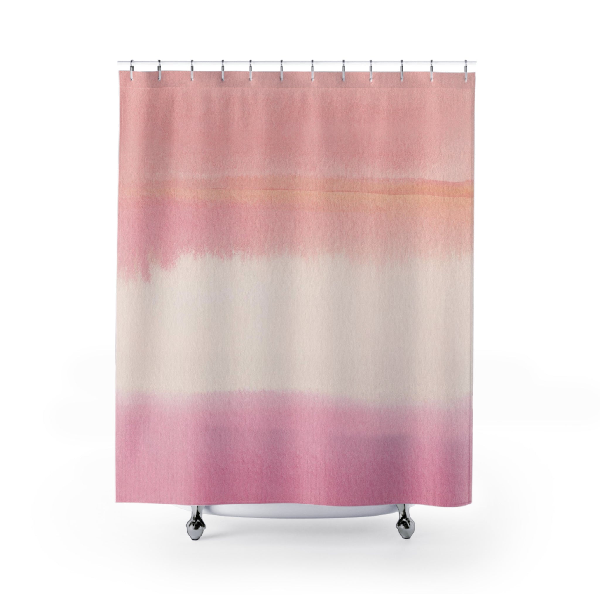 Abstract Shower Curtain | Pale Blush Pink Ombre