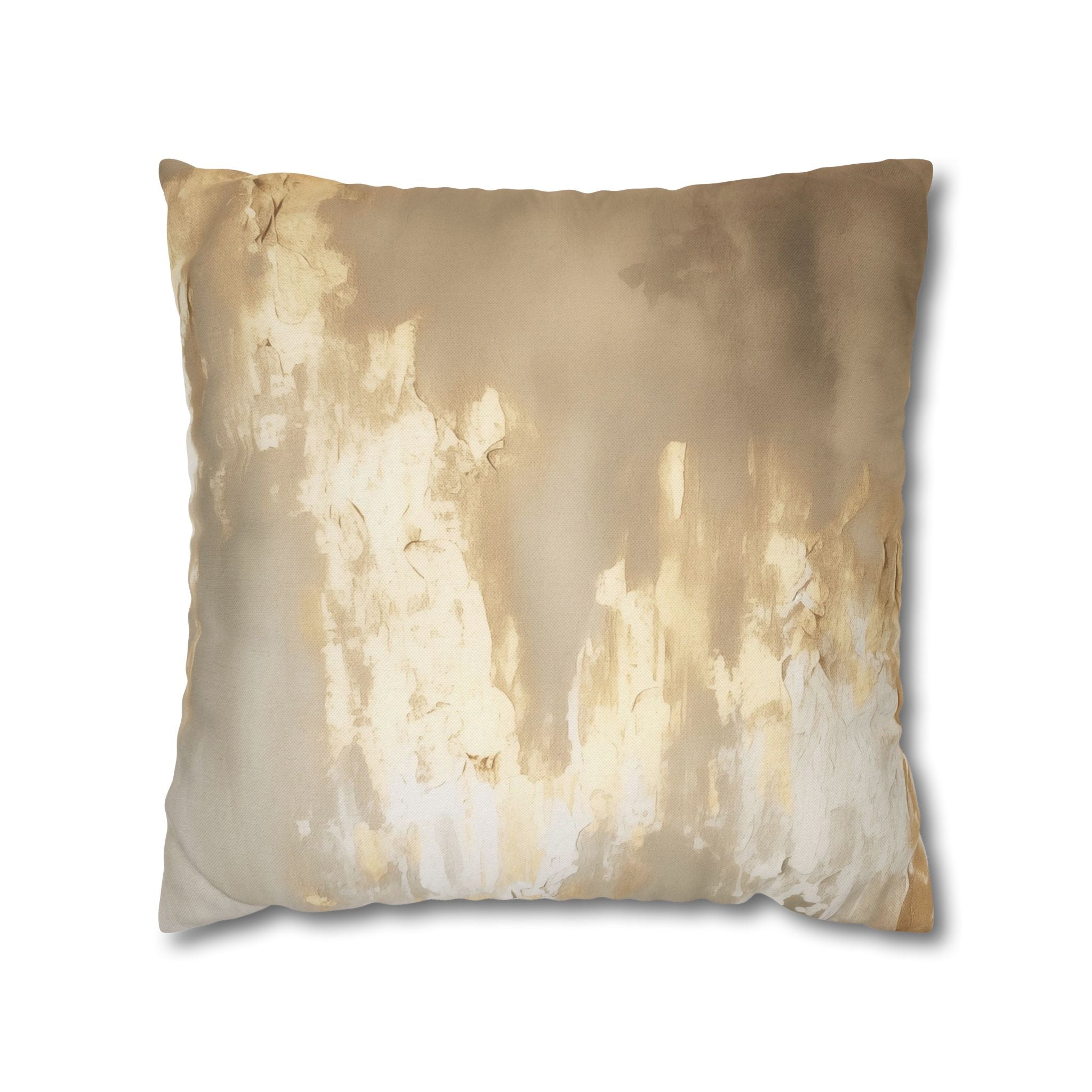 Abstract Pillow Cover | Beige Muted Gold Ombre
