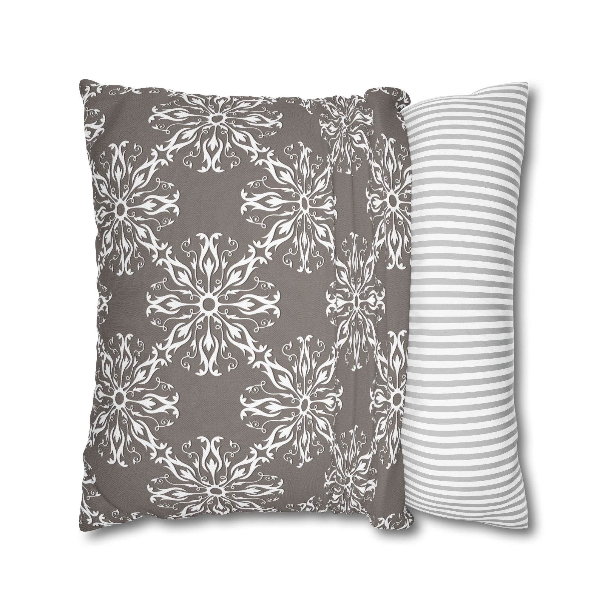 Retro Pillow Cover | Vintage Art Deco, Nouveau Grey White