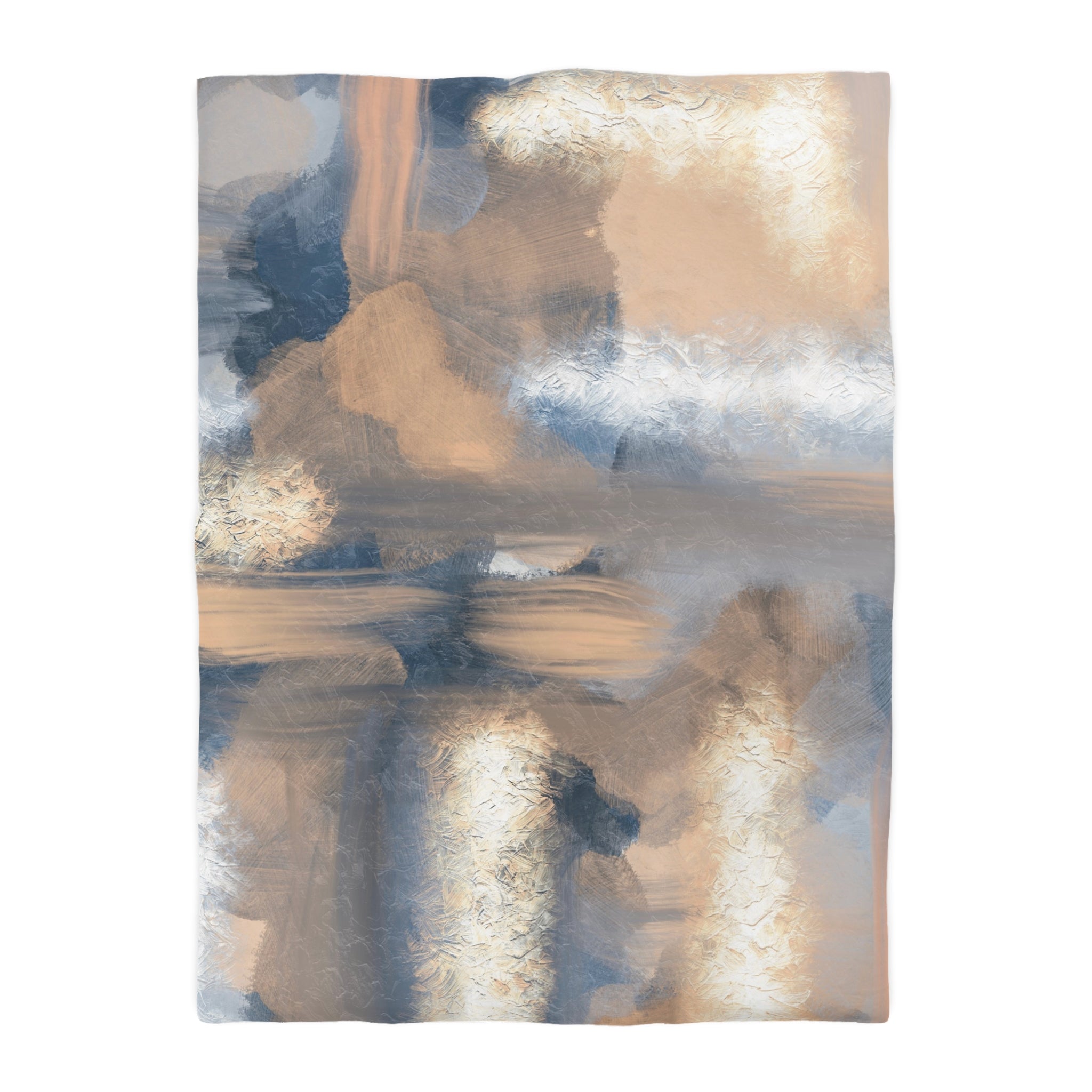 Abstract Duvet, Pillow Cover | Blue Beige Bedroom Decor