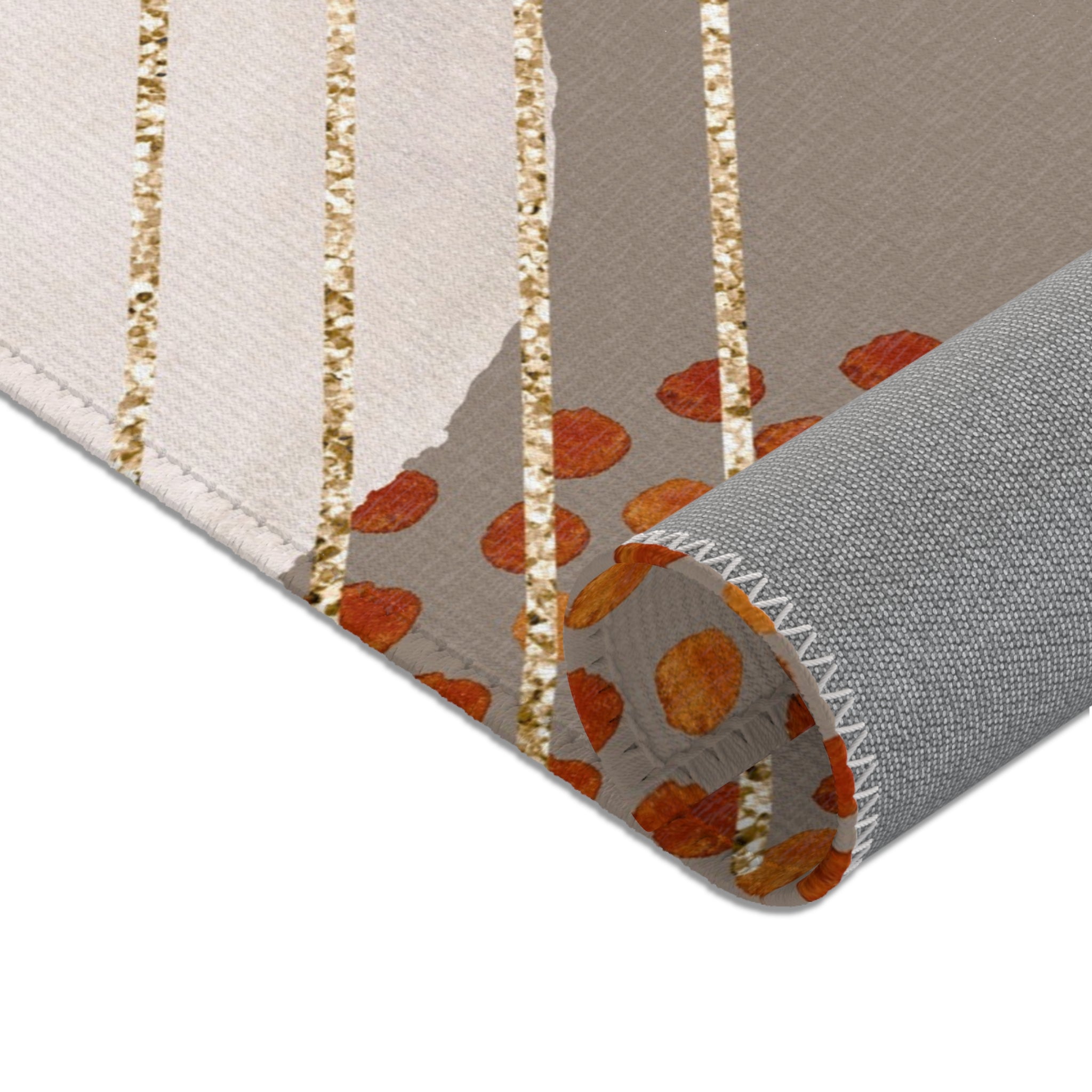 Abstract Area Rug | Watercolor Taupe Beige, Navy Blue Rust