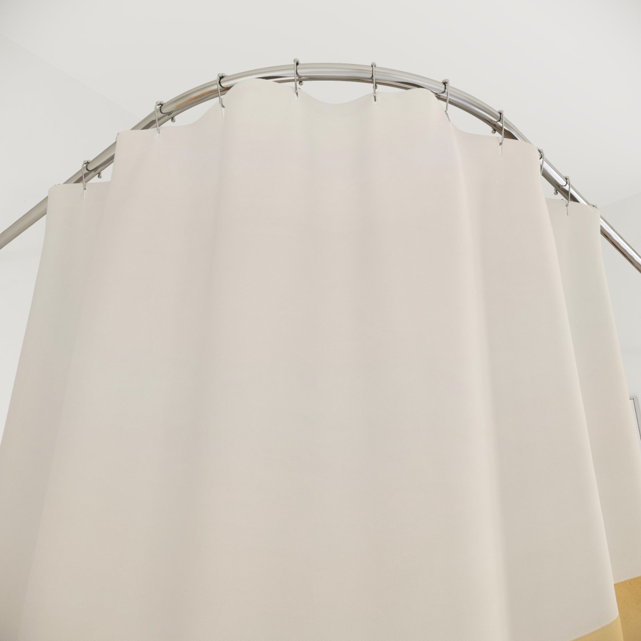 Boho Abstract Shower Curtain | Minimalist Beige Landscape Watercolor