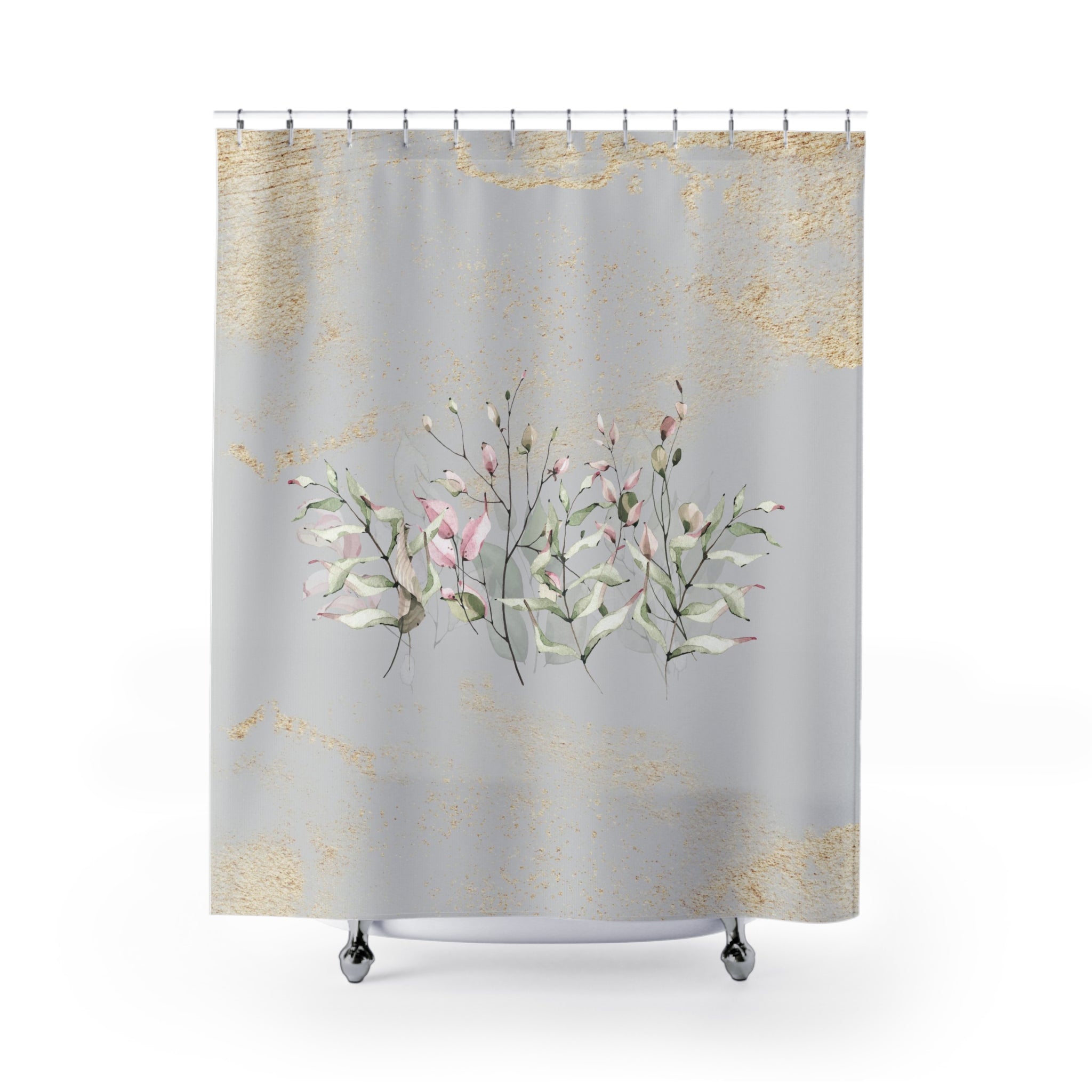 modern boho fabric shower curtain