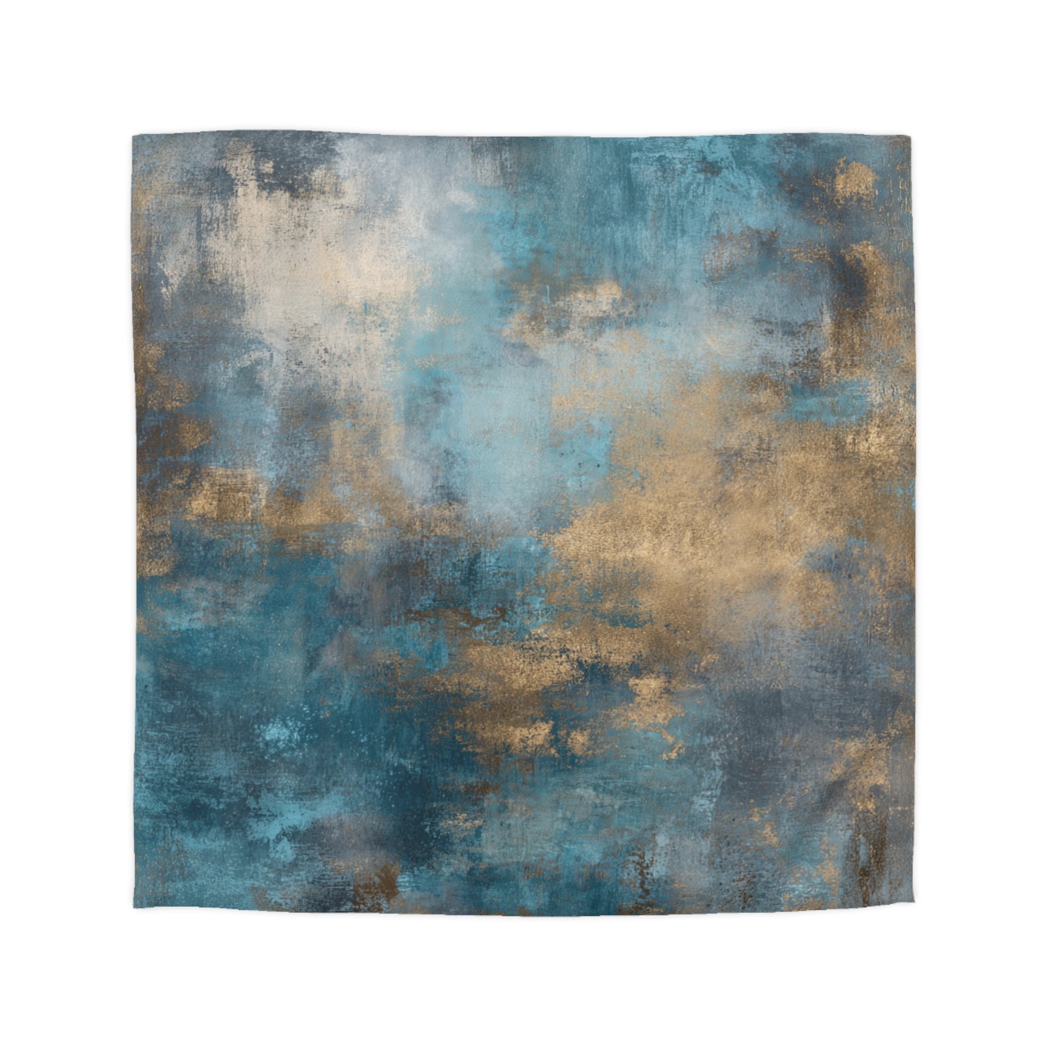 Abstract Duvet, Pillow Cover | Blue Blush Comforter, Modern Organic Bedroom Decor