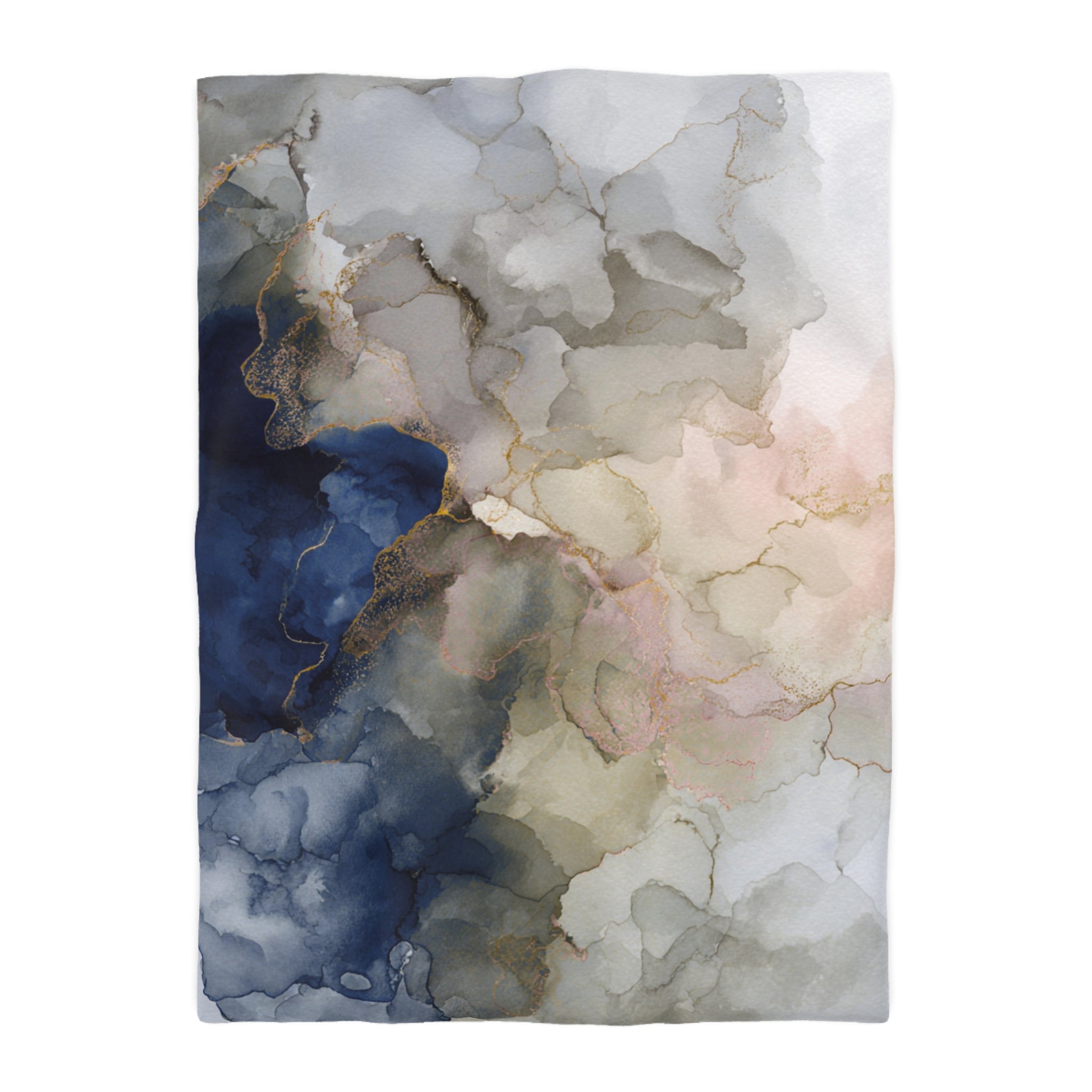Ombre Duvet, Pillow Cover | Navy Beige Bedroom Decor