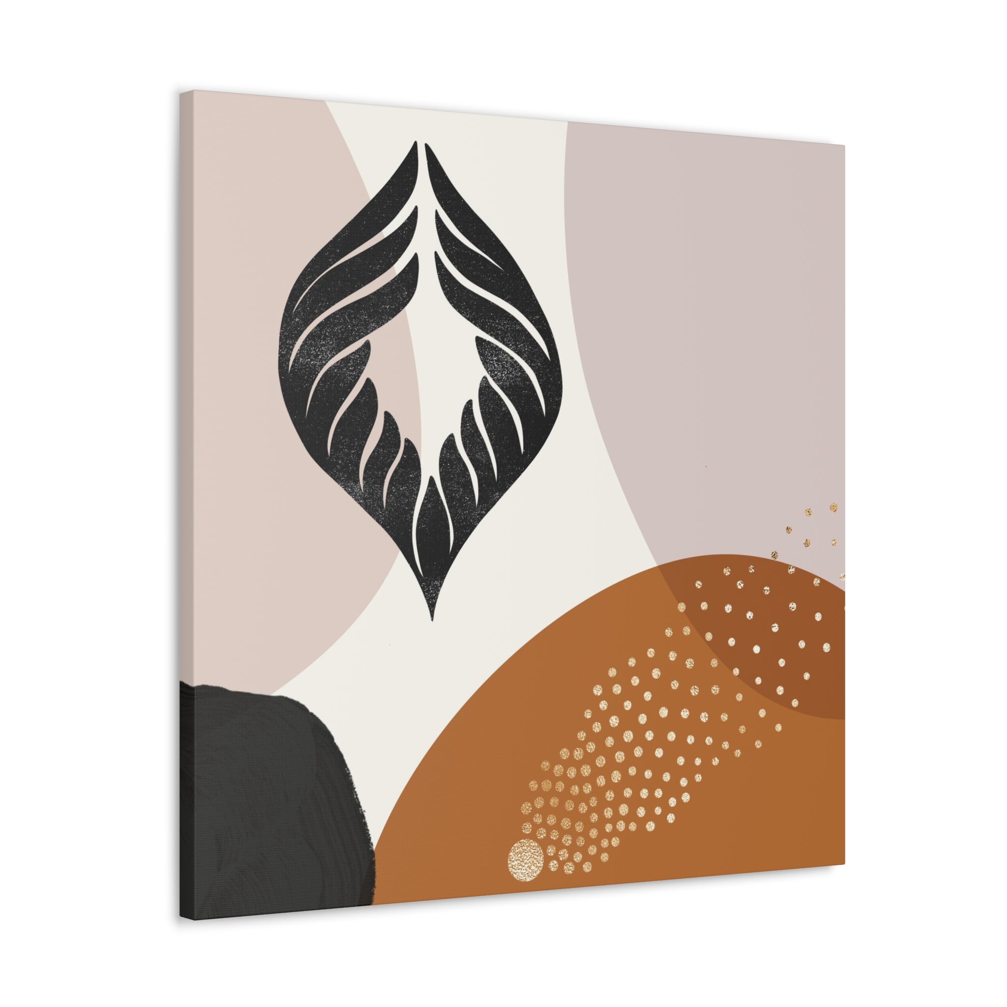 Bohemian Canvas Wall Art | Rust Beige Black