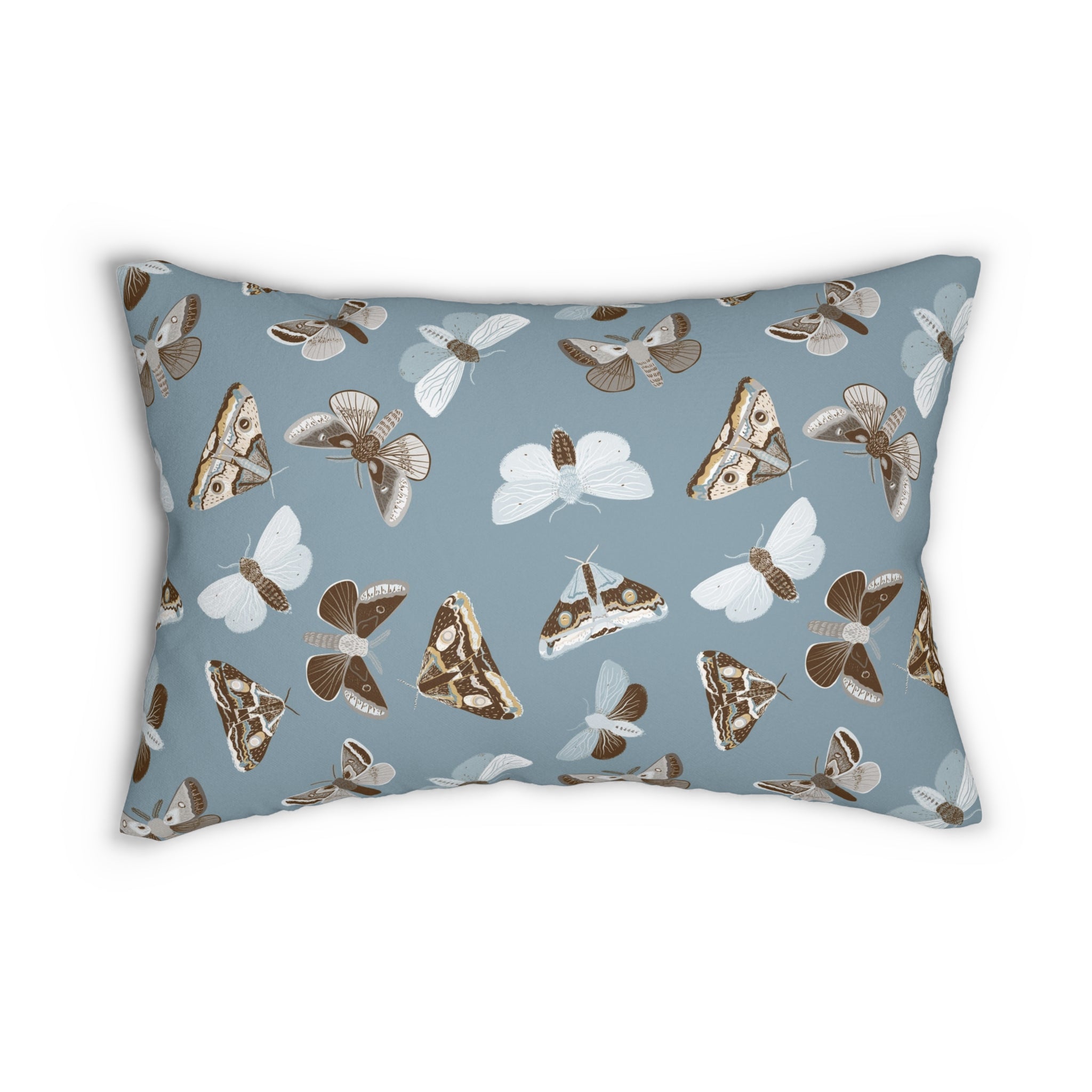 Butterfly Lumbar Pillow | Dusty Blue, Moth, Butterflies