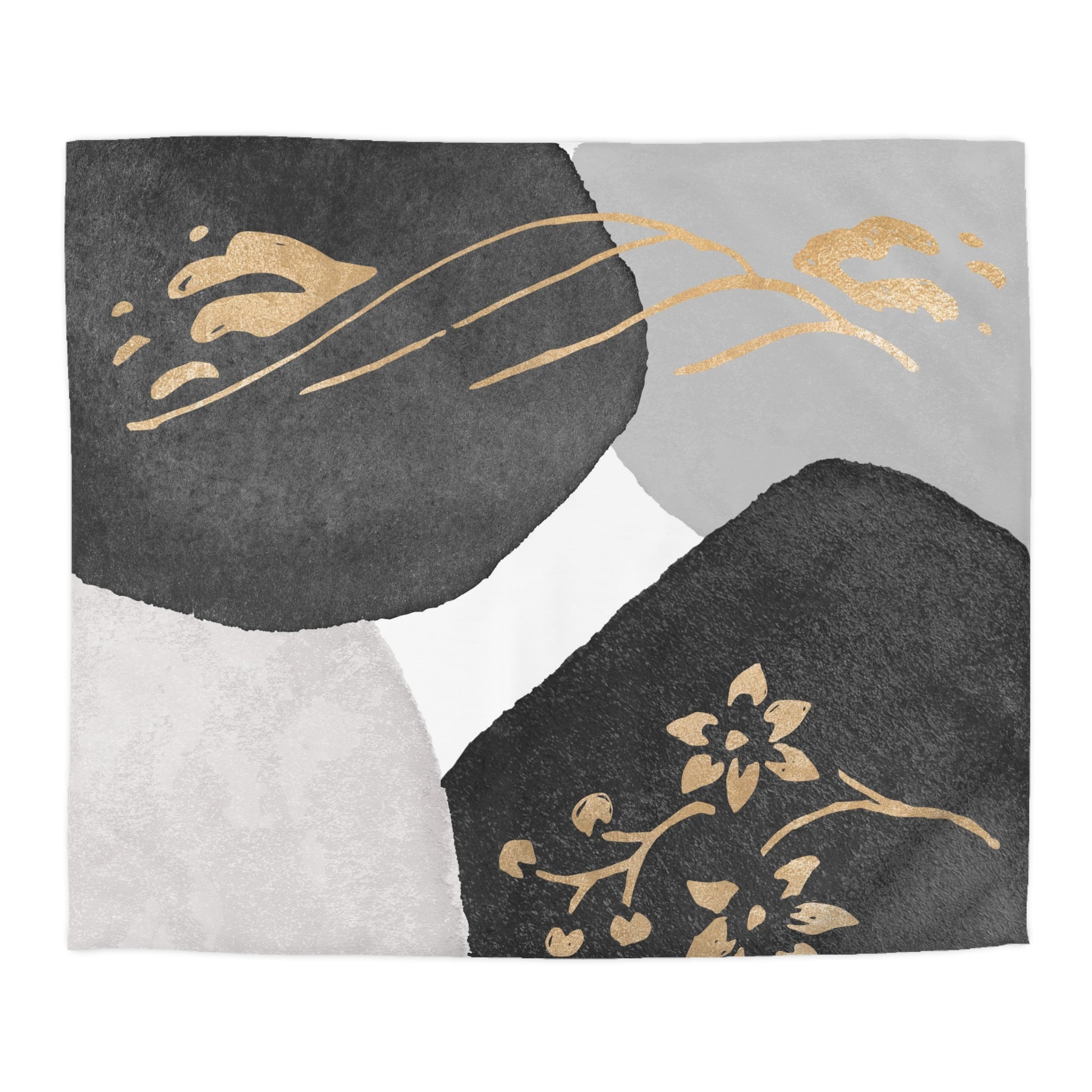 Abstract Duvet Cover | Grey, Black | Bedding Sets