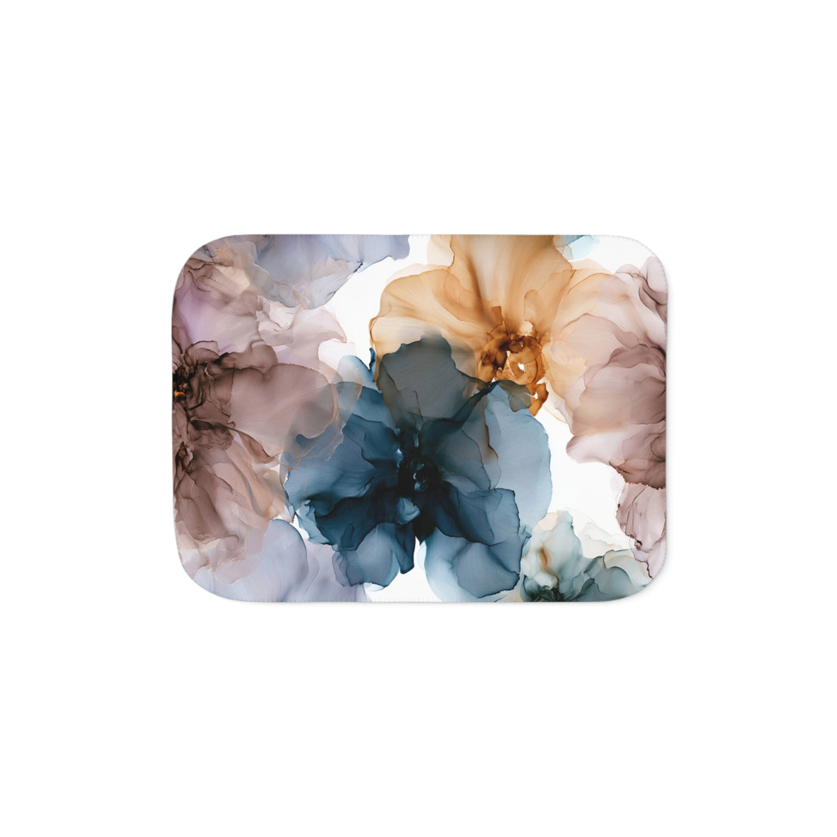 a square tray with a flower design on it