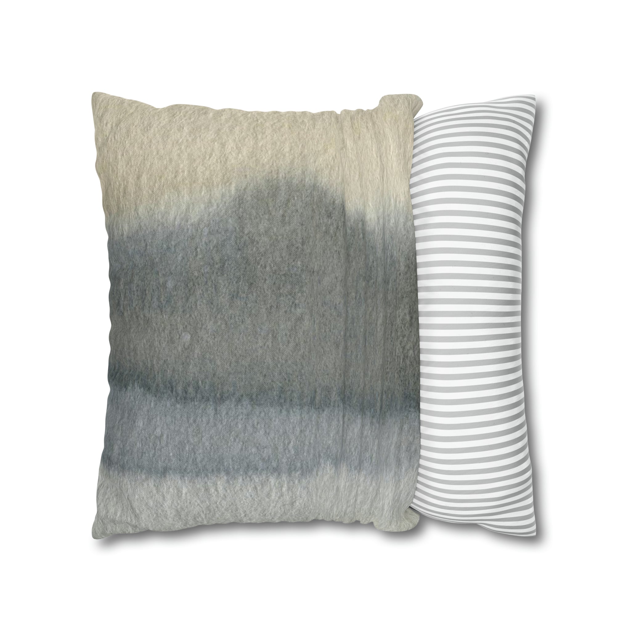 Abstract Pillow Cover | Gray Beige Watercolor Ombre