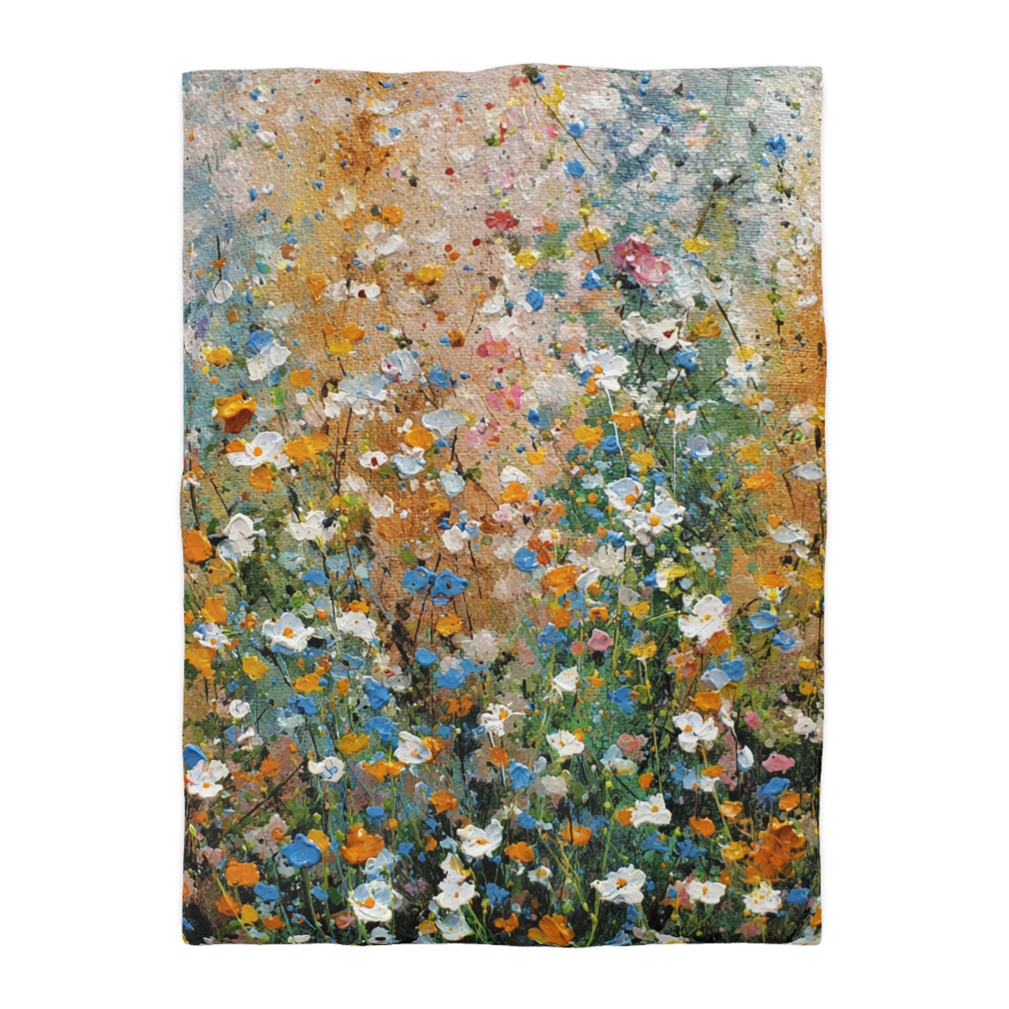 Floral Duvet, Pillow Cover | Orange Green Bedroom Decor