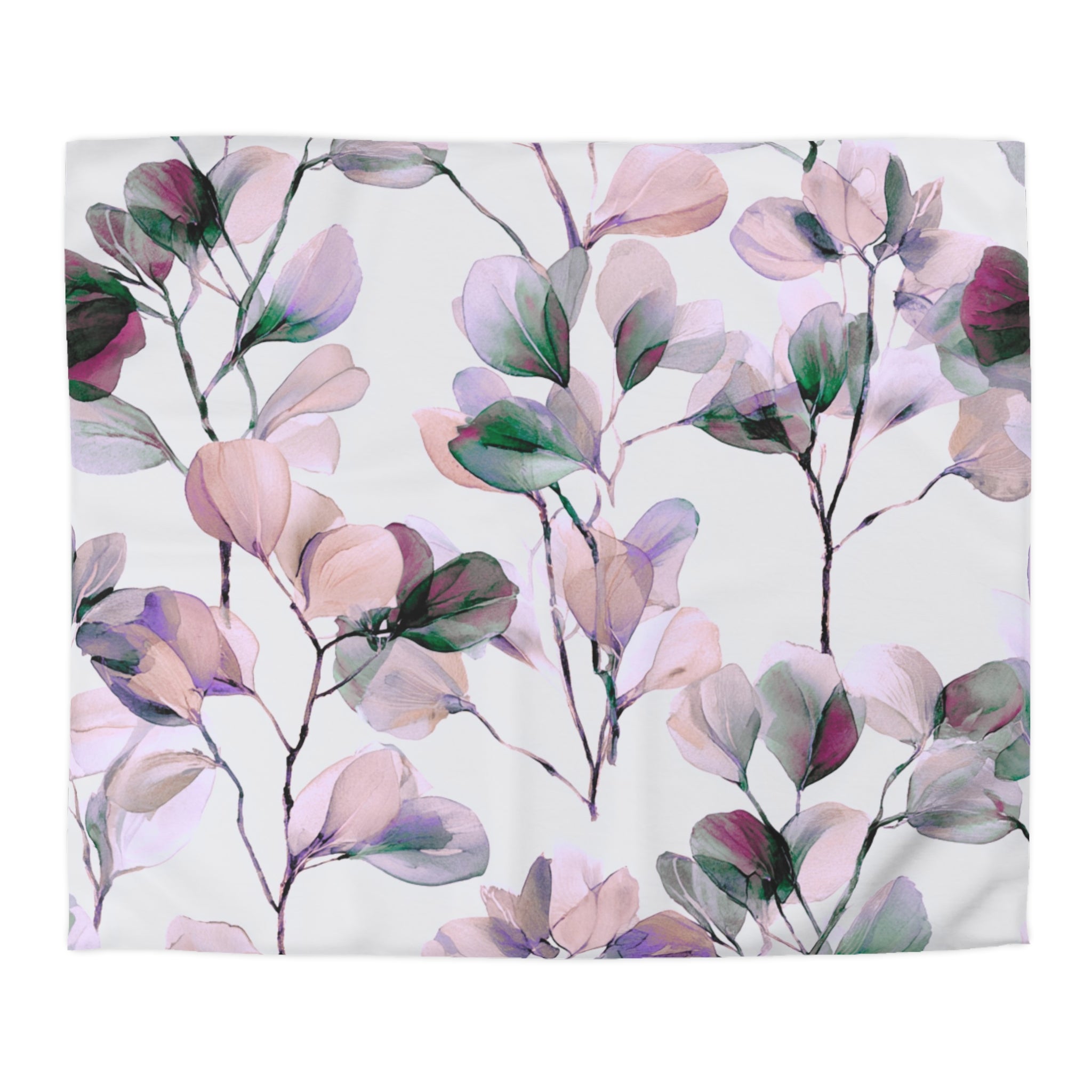 Floral Duvet, Pillow Cover | White Pink Bedroom Decor