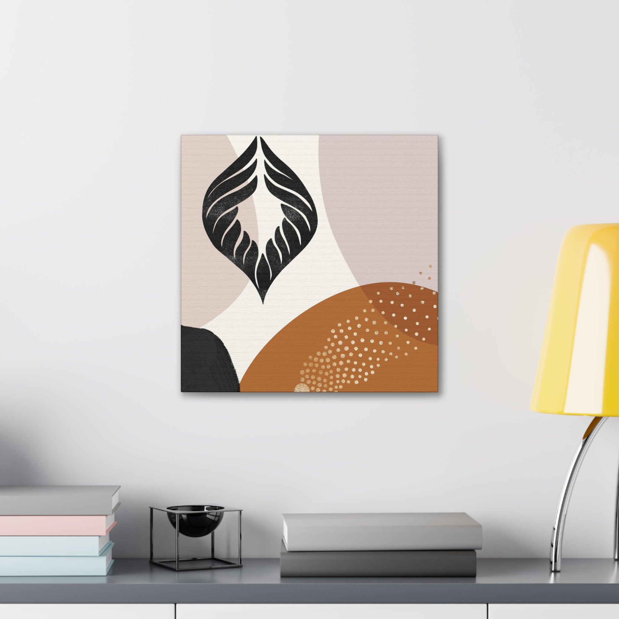 Bohemian Canvas Wall Art | Rust Beige Black