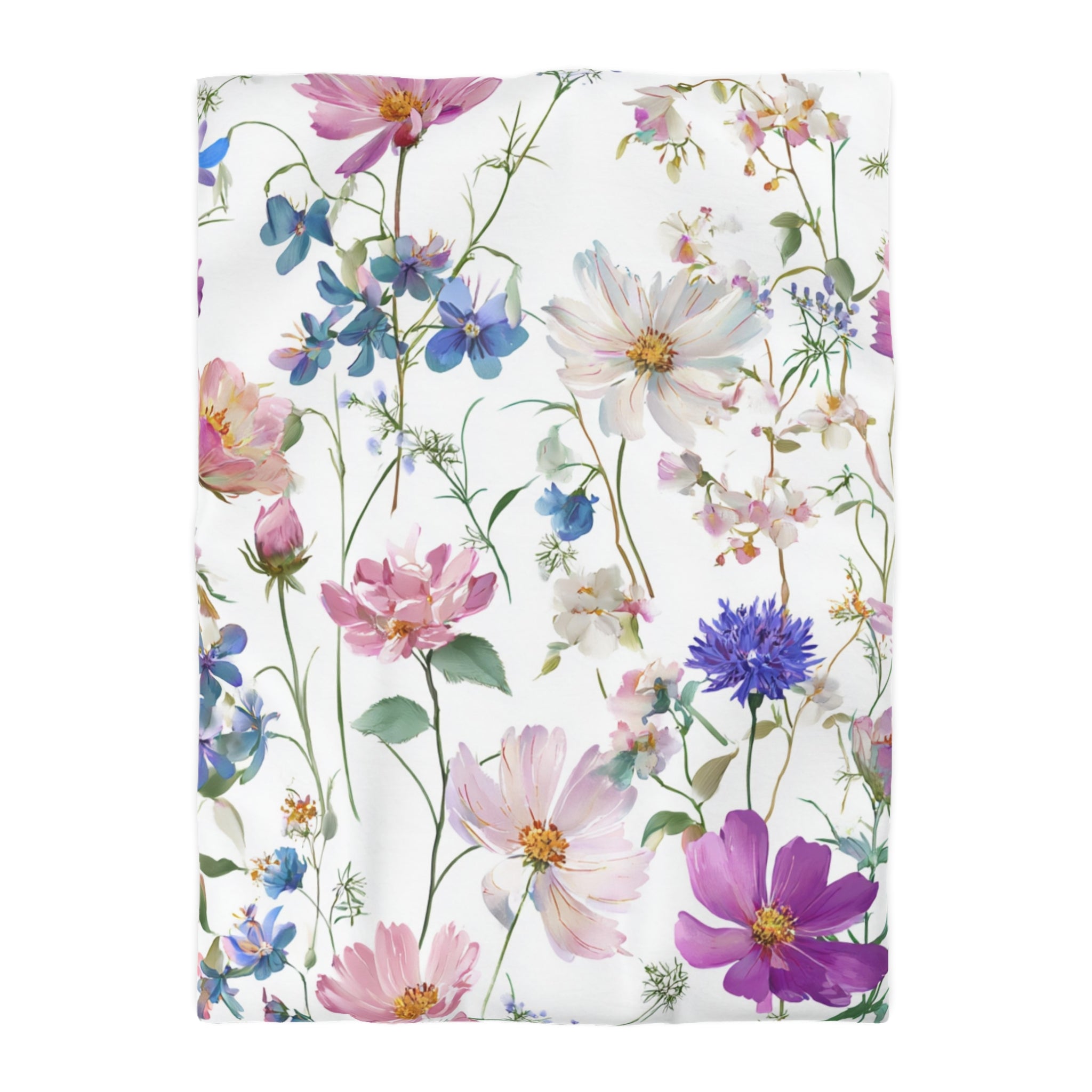 a vibrant and colorful floral pattern, with various types of flowers and foliage arranged in a visually appealing manner.