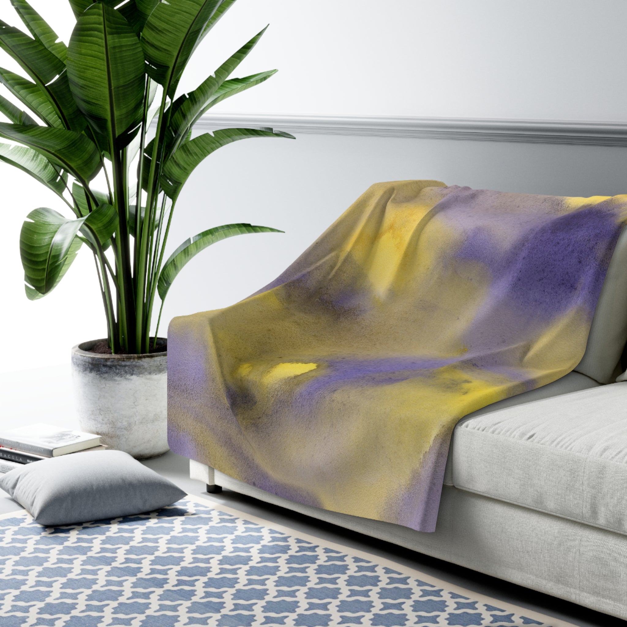 modern abstract cozy blanket