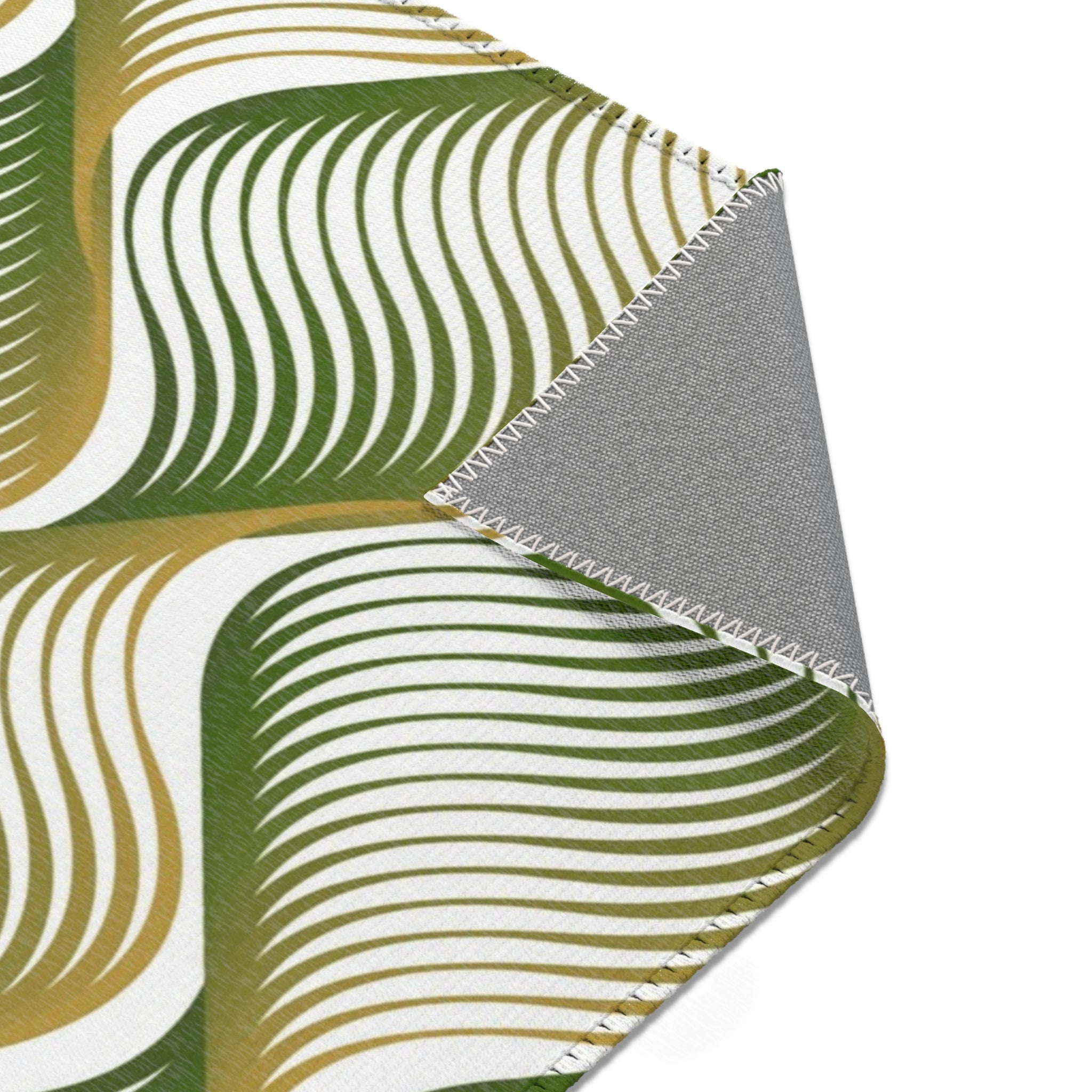 Abstract Large Area Rug | Green Pattern Rug
