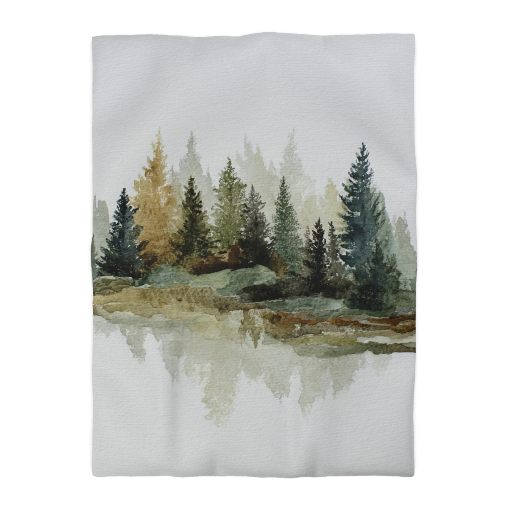 Nature Duvet, Pillow Cover | White Green Bedroom Decor