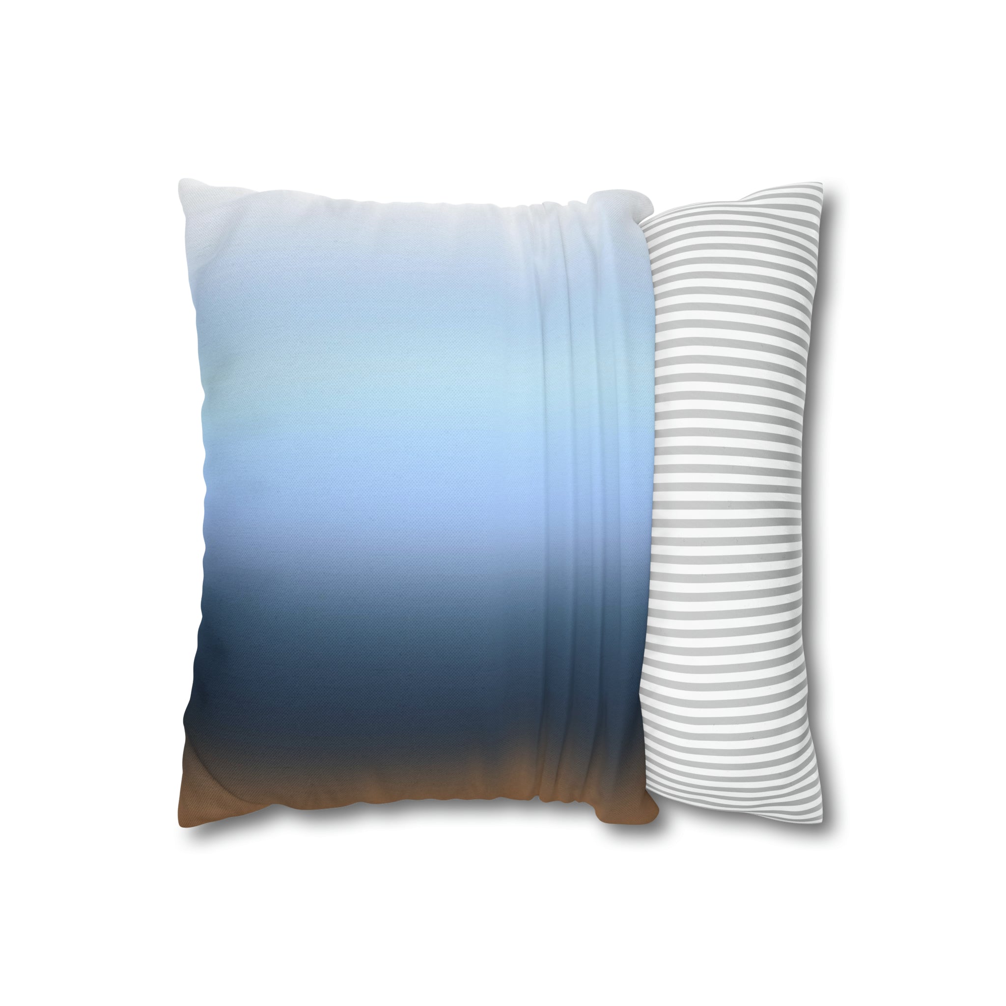 Abstract Pillow Cover | Navy Sky Blue Gradient