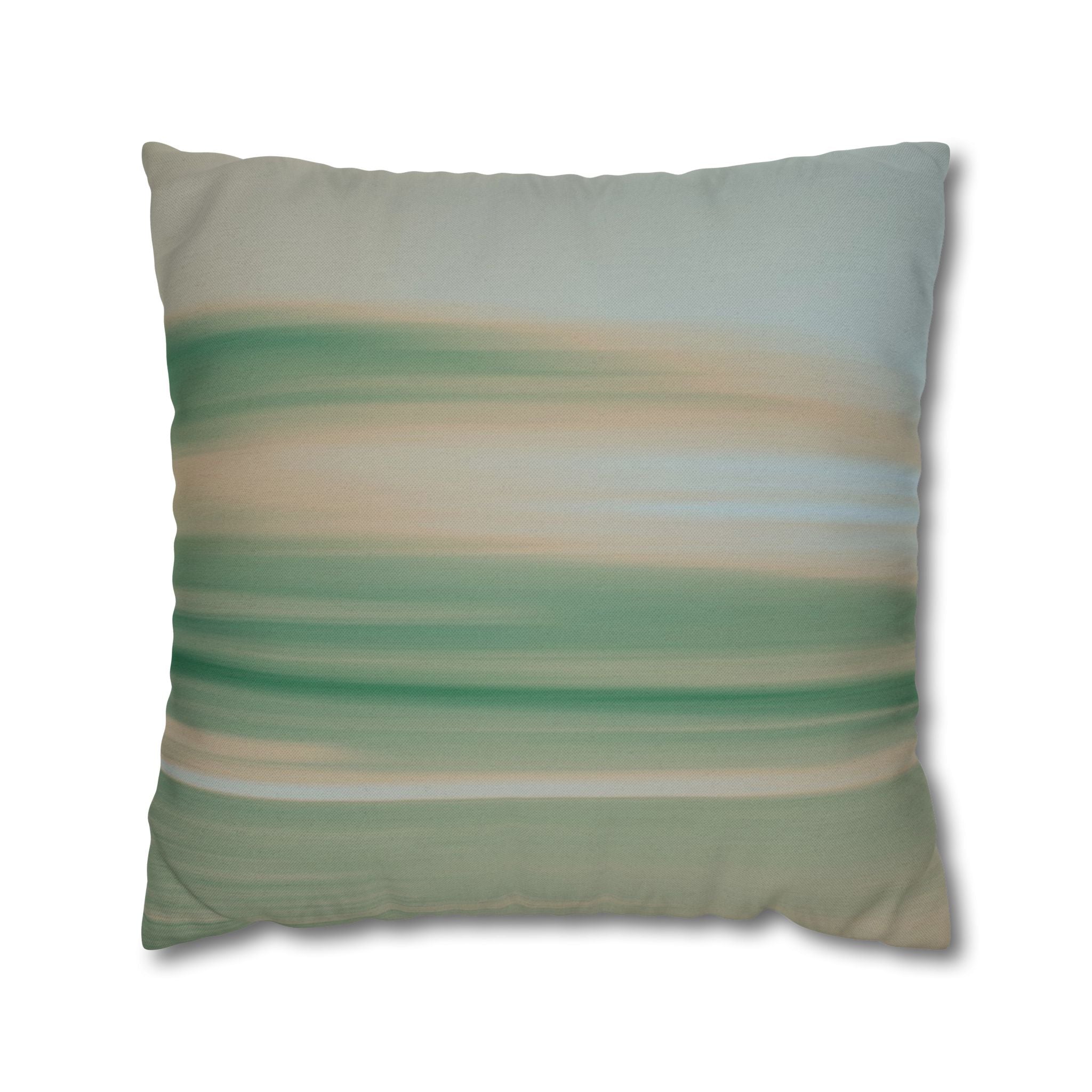 Abstract Throw Pillow Cover, Coastal Blue Green Modern Organic Decor Cushion
