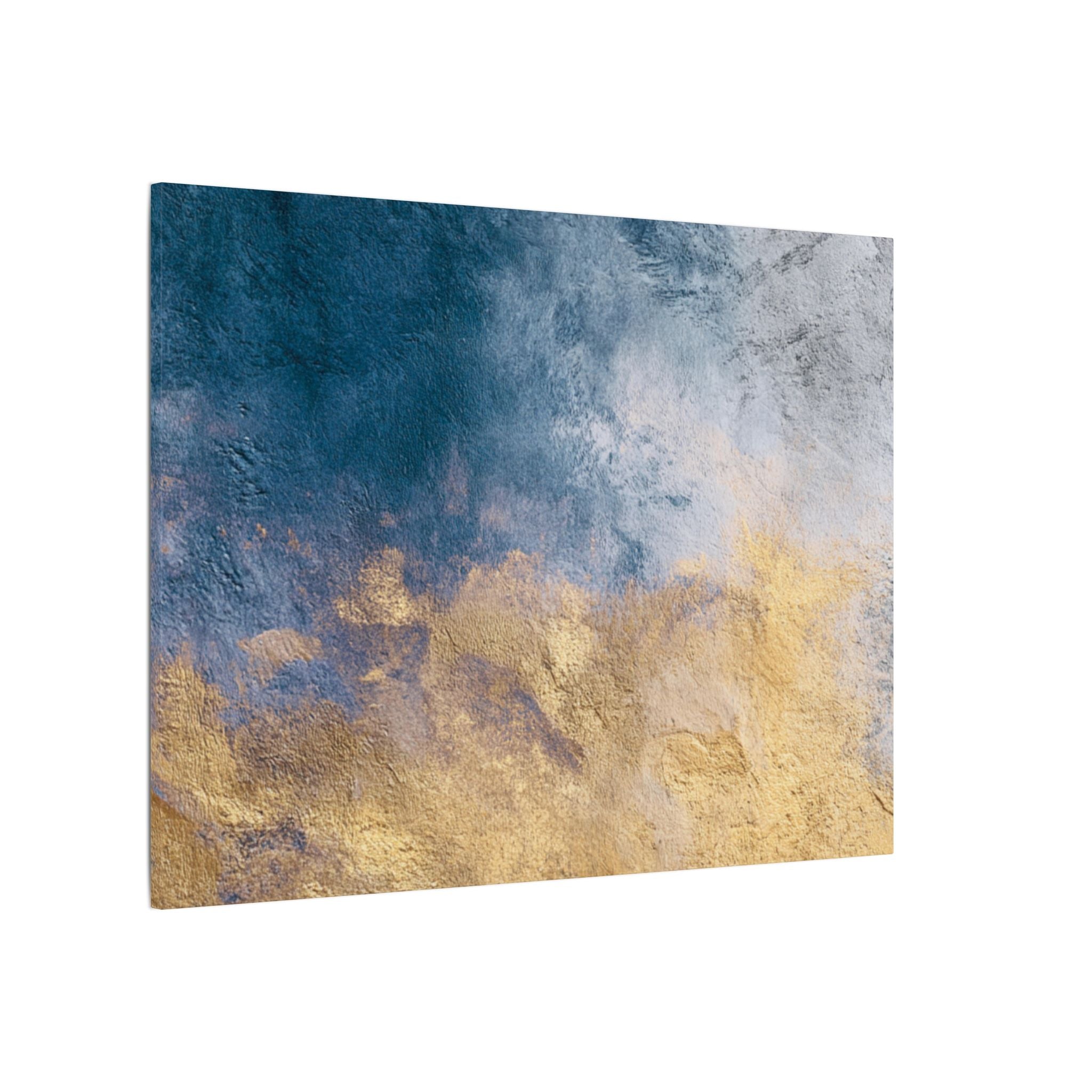 Abstract Neutral Wall Art Print | Boho Earthy Home Decor | Blue, Muted Gold Modern Organic Art