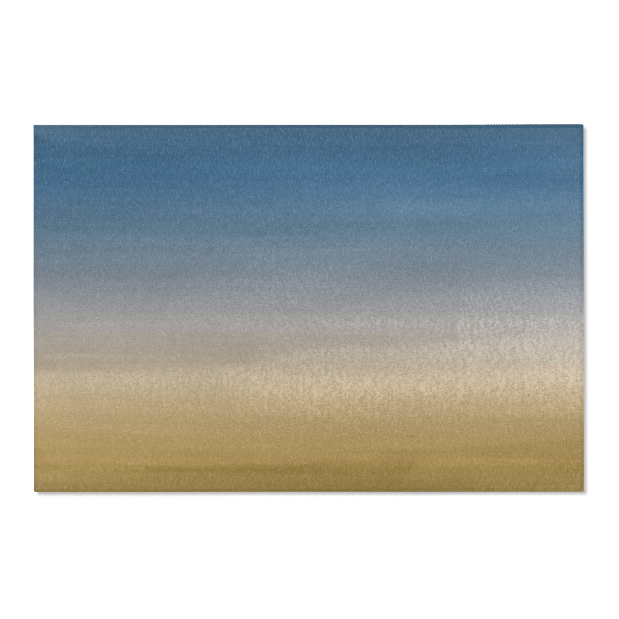 Modern Area Rug | Sky Blue, Honey Beige Ombre