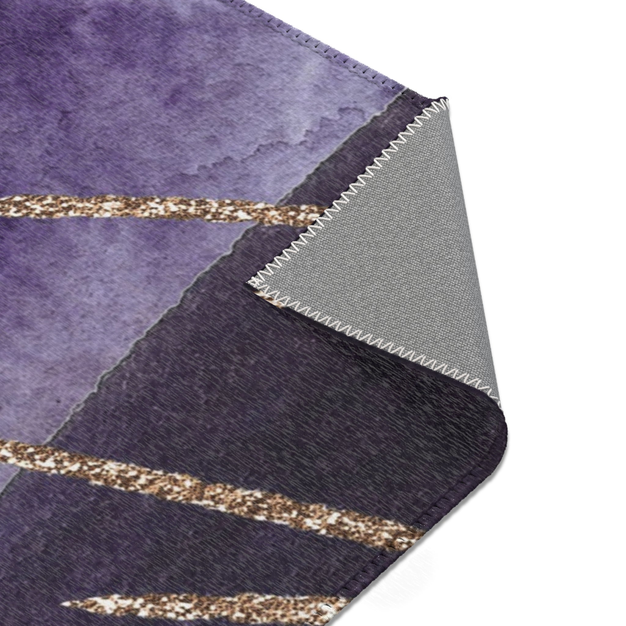 Abstract Area Rug | Watercolor Lavender Purple White