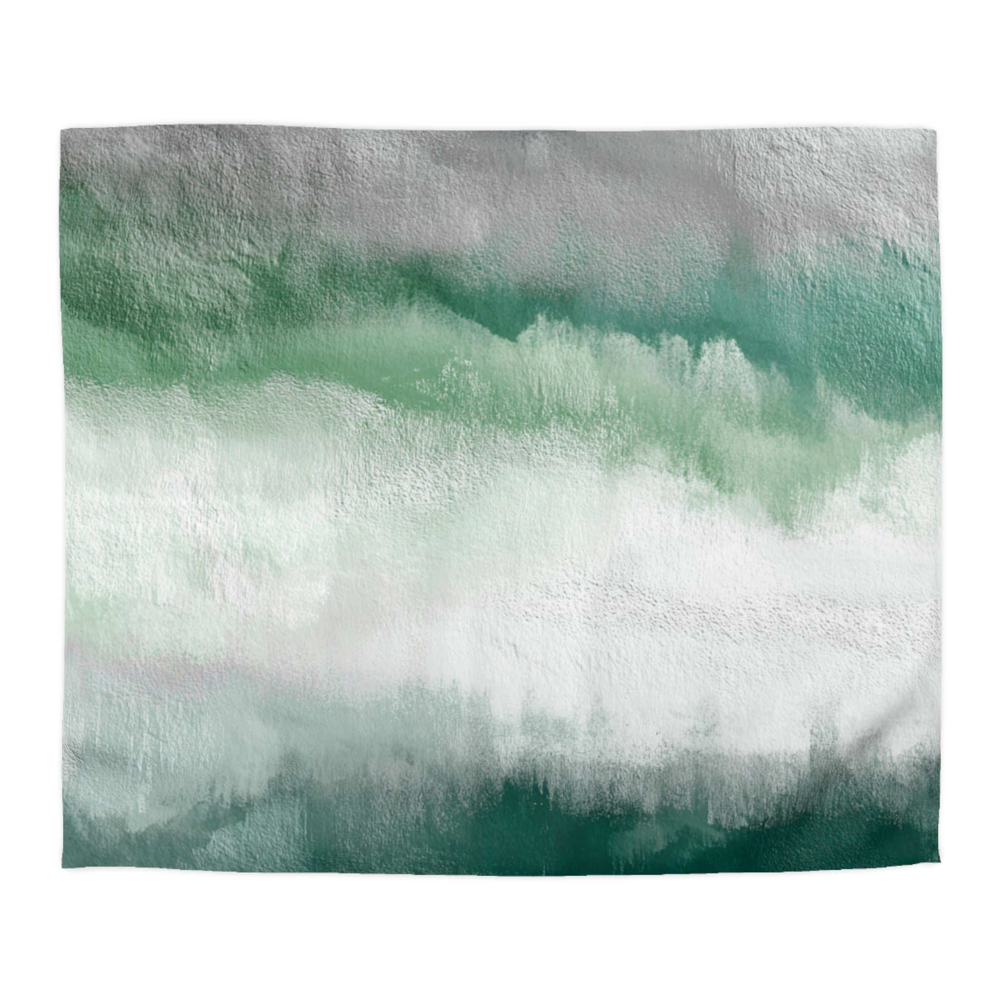 Ombre Duvet, Pillow Cover | White Green Bedroom Decor