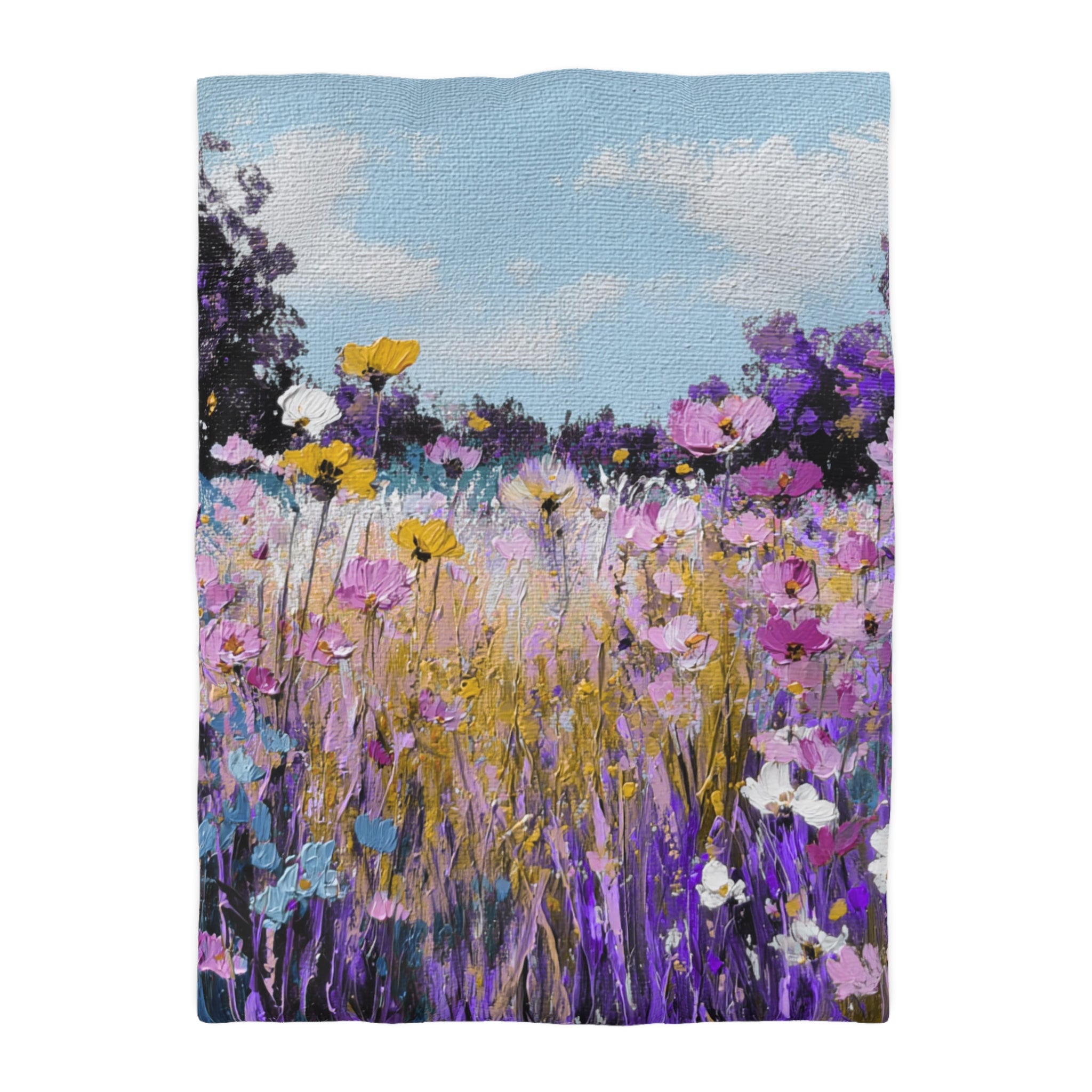 Floral Duvet, Pillow Cover | Purple Blue Bedroom Decor