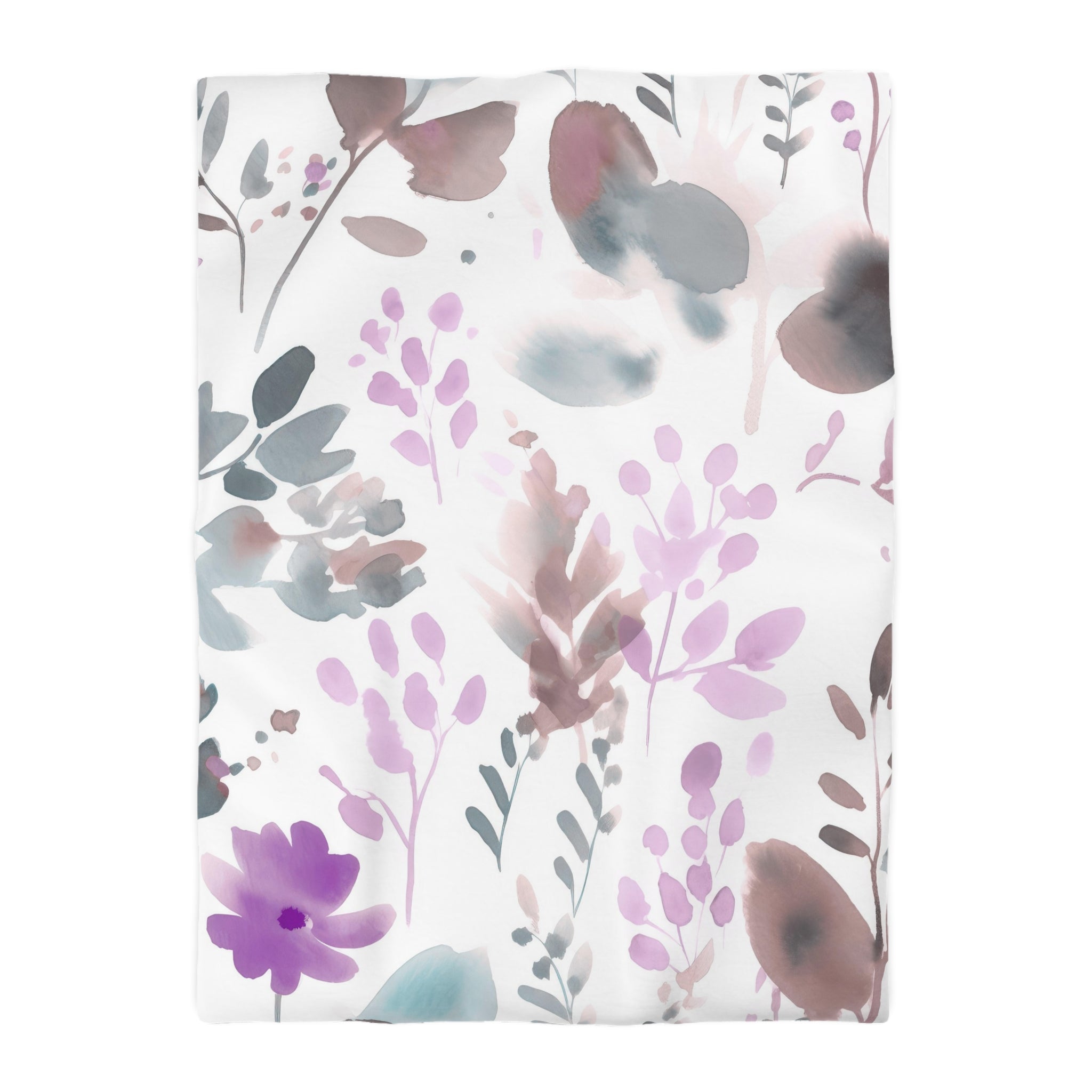 Abstract Duvet, Pillow Cover | Floral, Pink Grey White Bedroom Decor