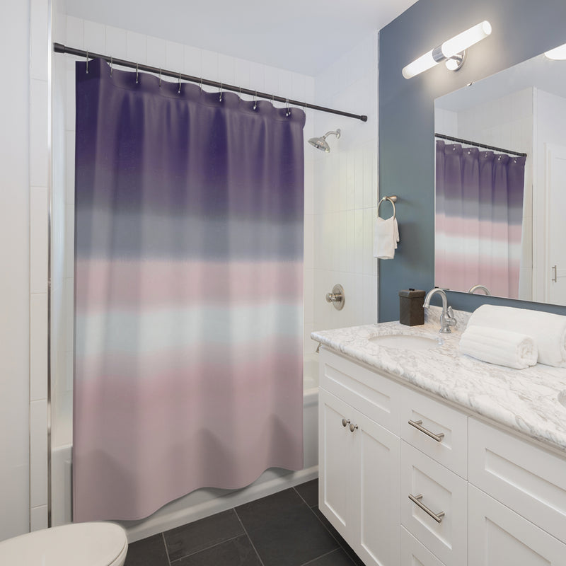 Abstract Shower Curtain | Lavender Purple, Blush Pink
