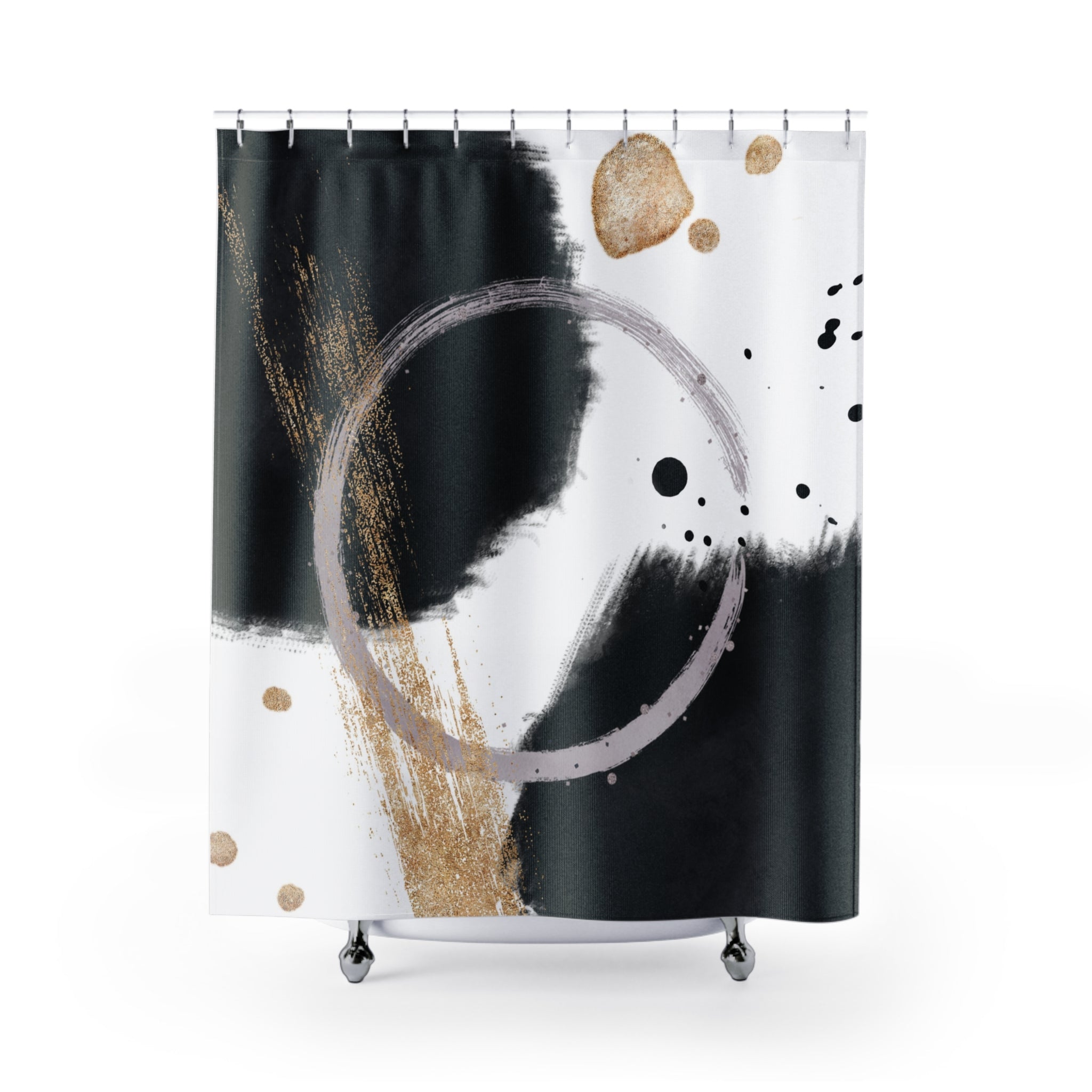 Black White Shower Curtain | Abstract