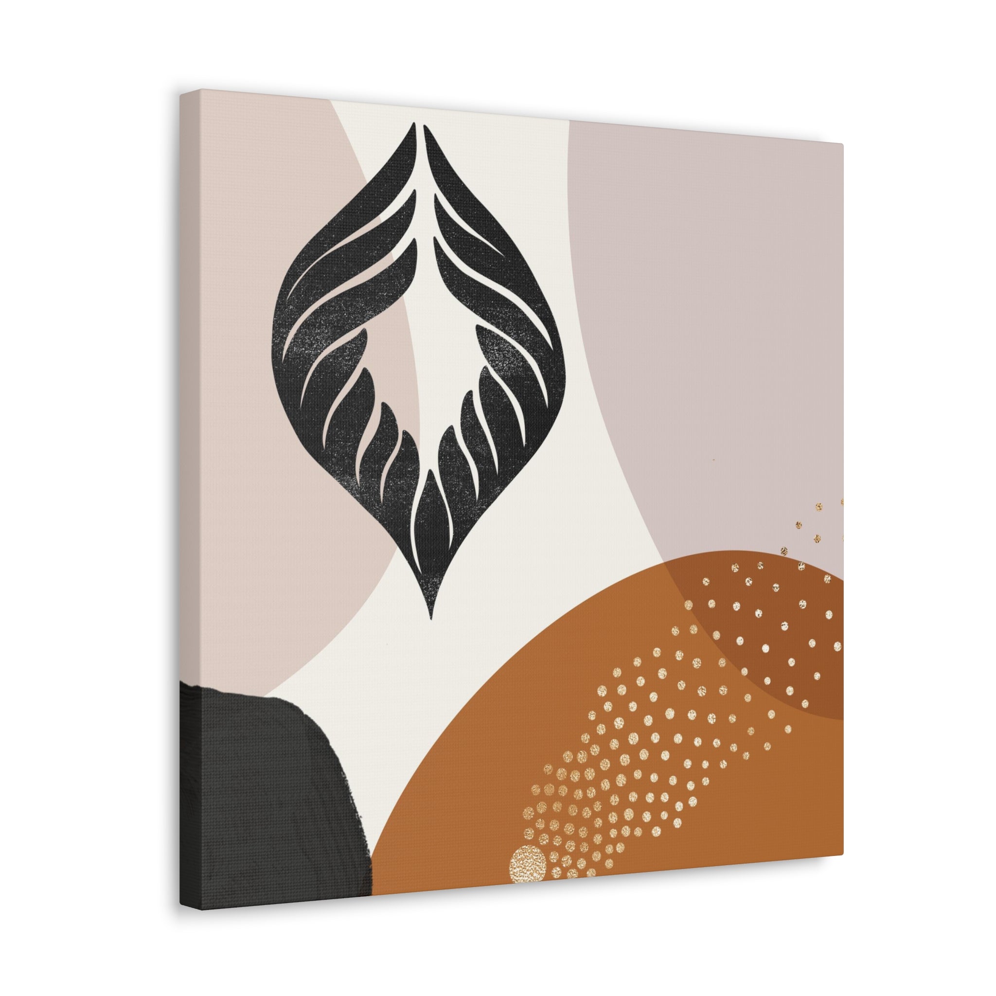 Bohemian Canvas Wall Art | Rust Beige Black