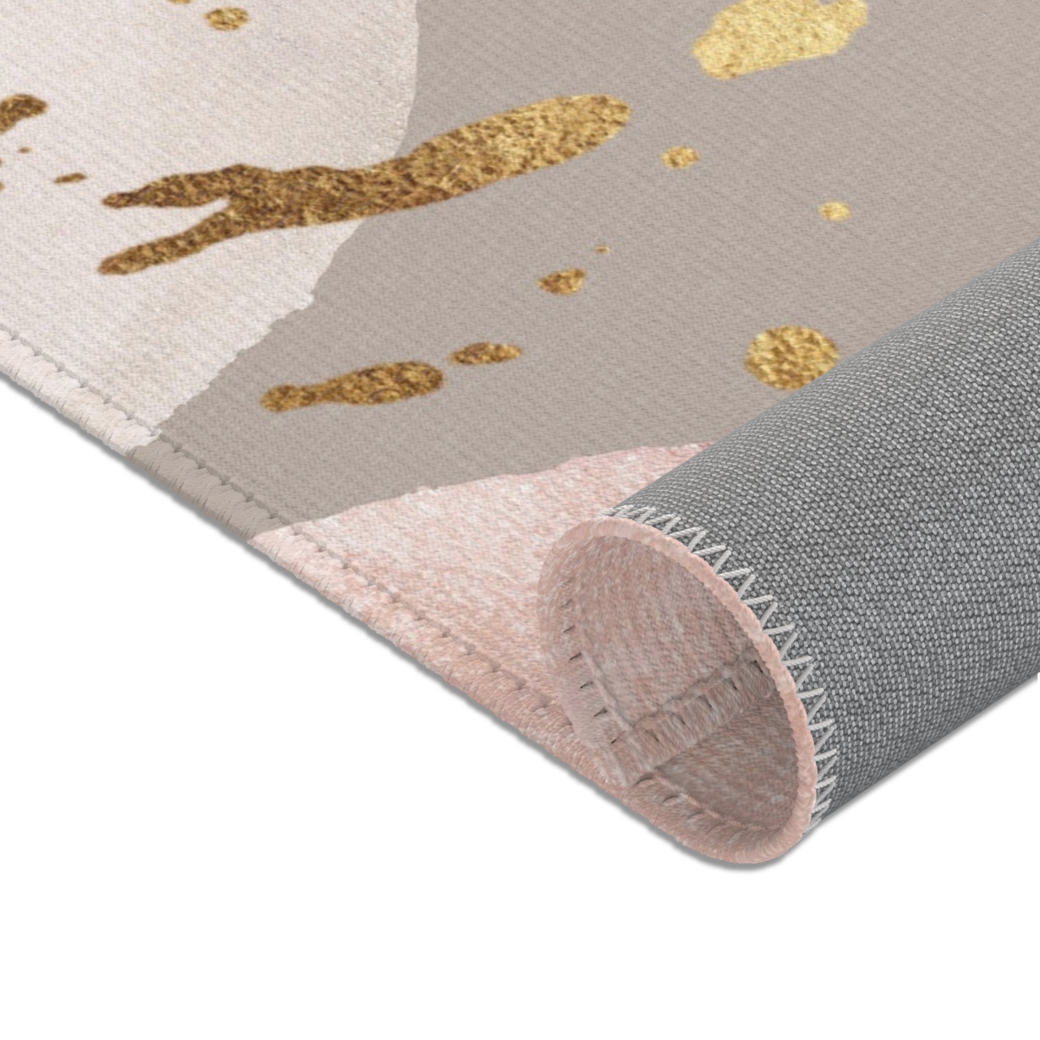 Abstract Area Rug | Watercolor Blush Beige Pink, Blue