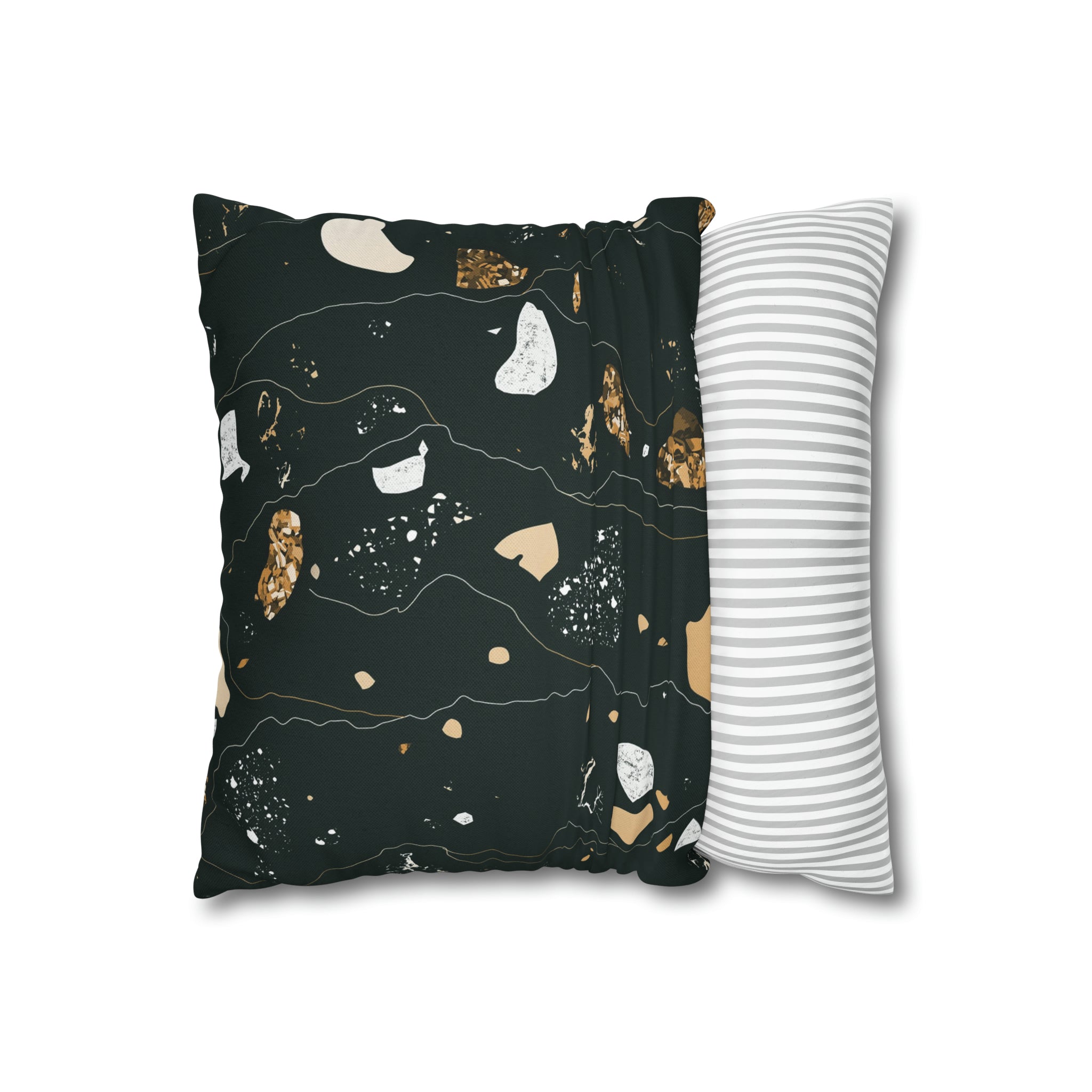 Abstract Pillow Cover | Black Beige