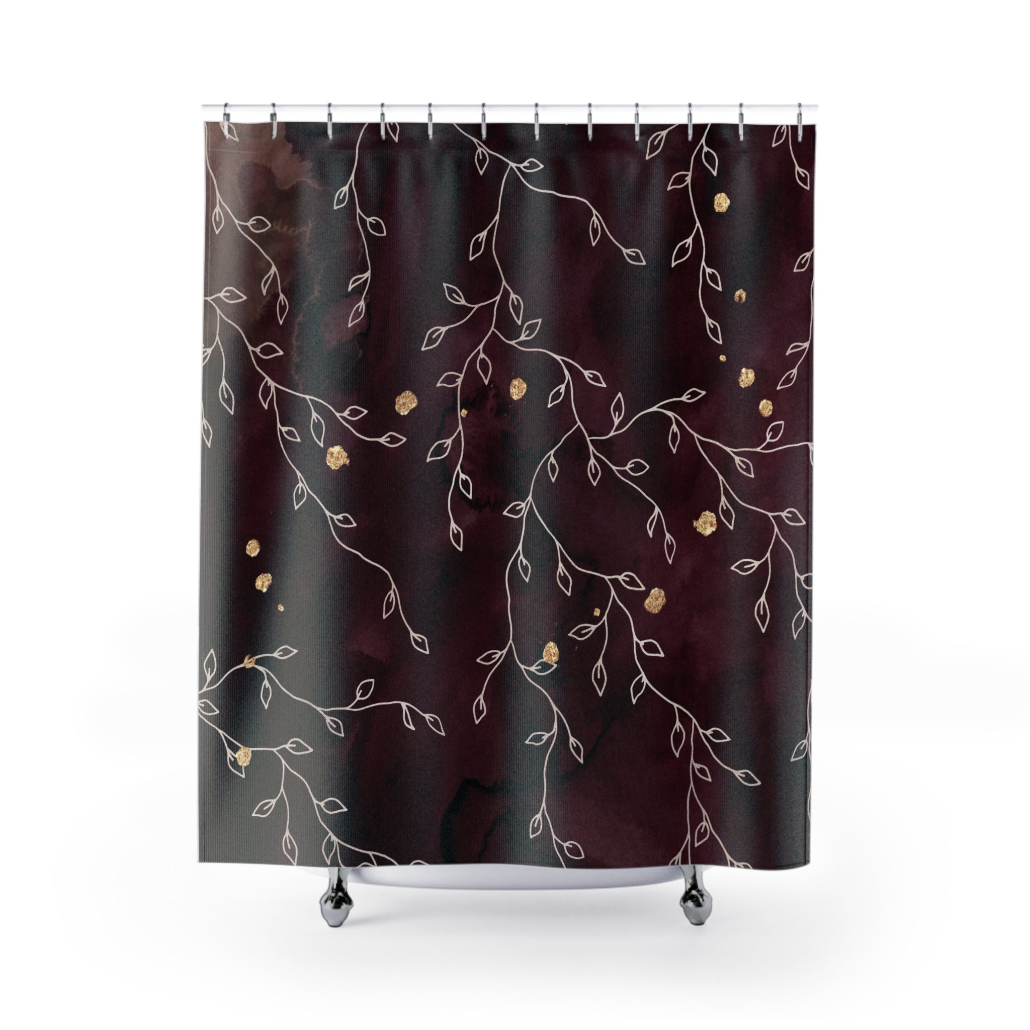 modern boho fabric shower curtain