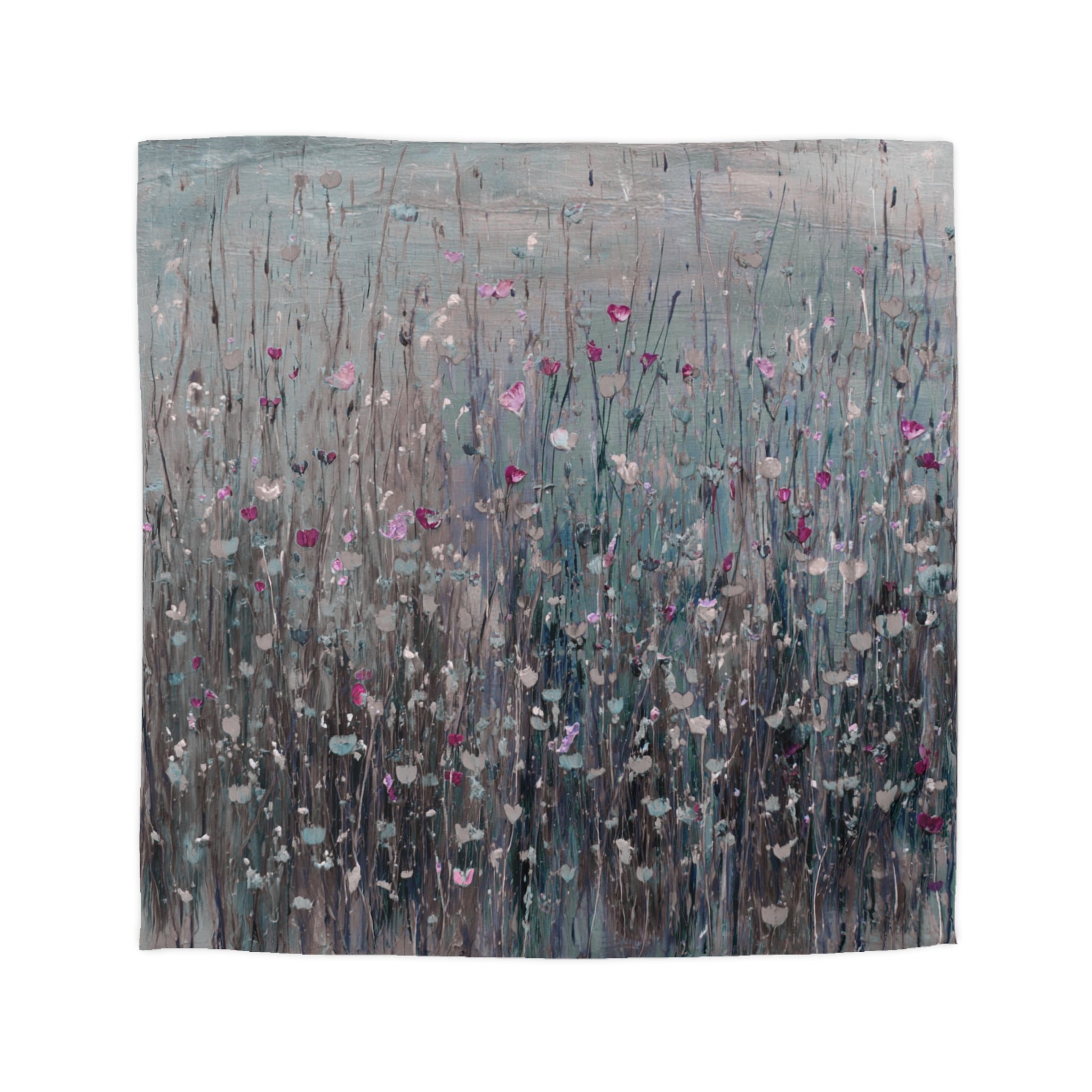 Floral Duvet, Pillow Cover | Grey Pink Bedroom Decor