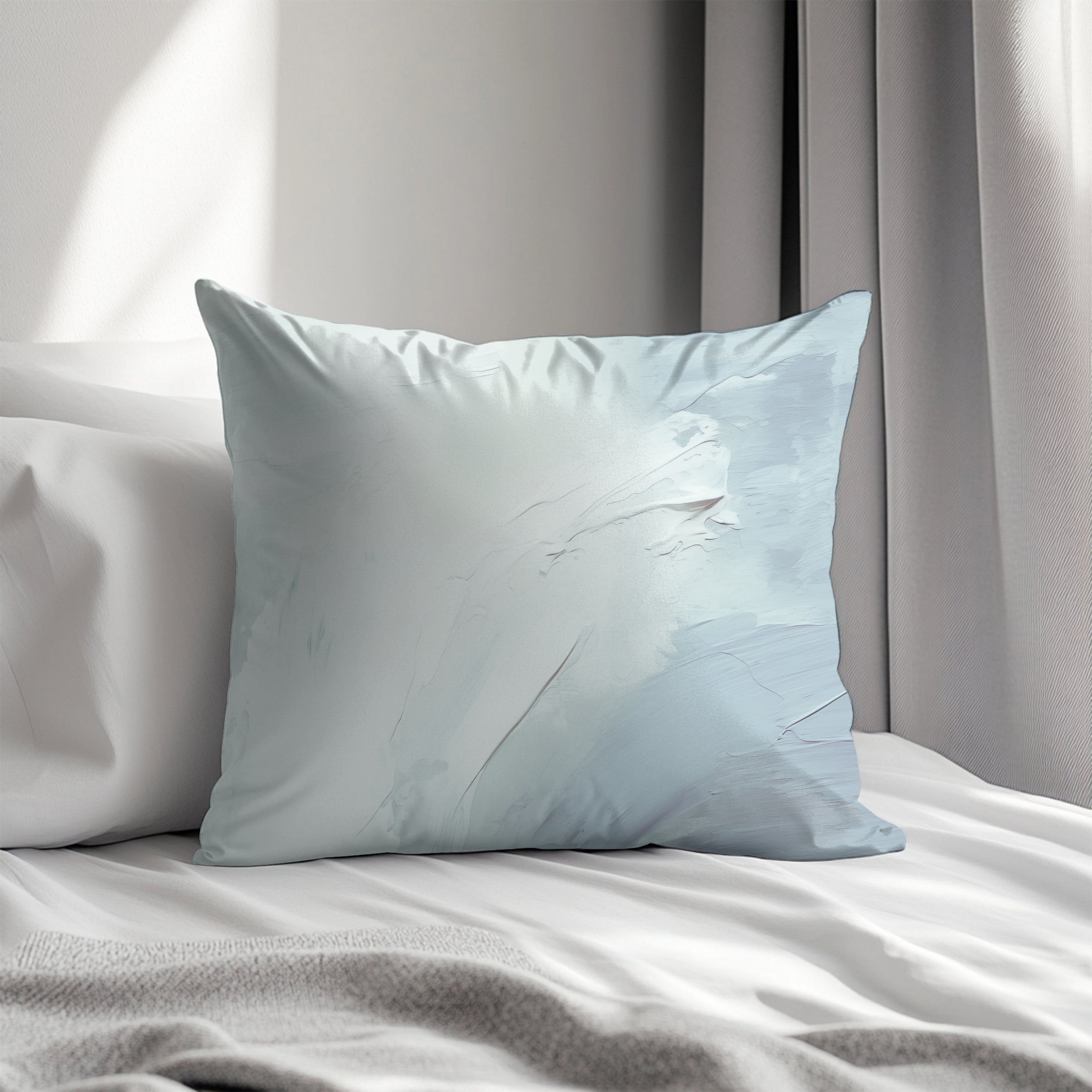 Abstract Blue Pillow Cover | Sky Pale Blue Ombre