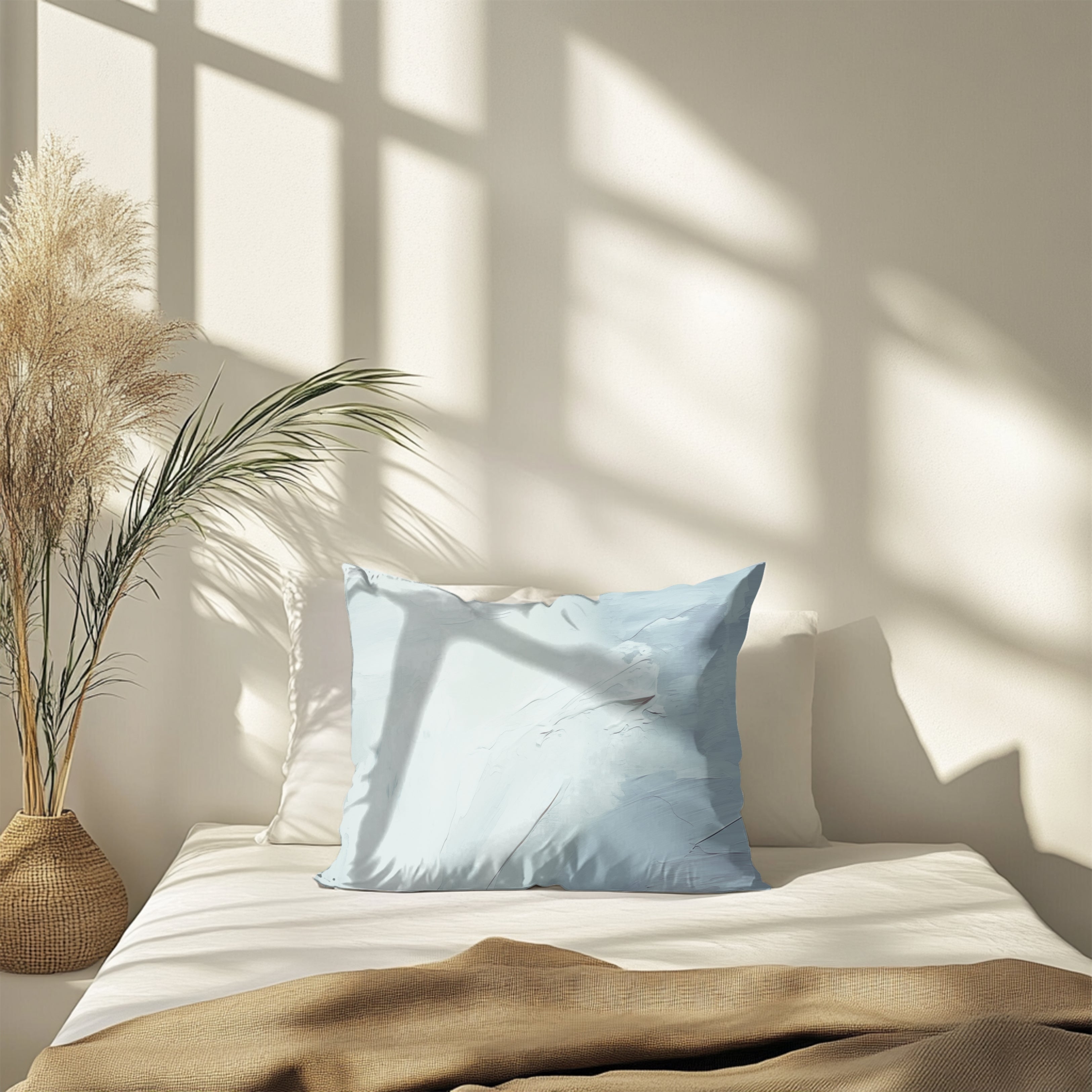 Abstract Blue Pillow Cover | Sky Pale Blue Ombre